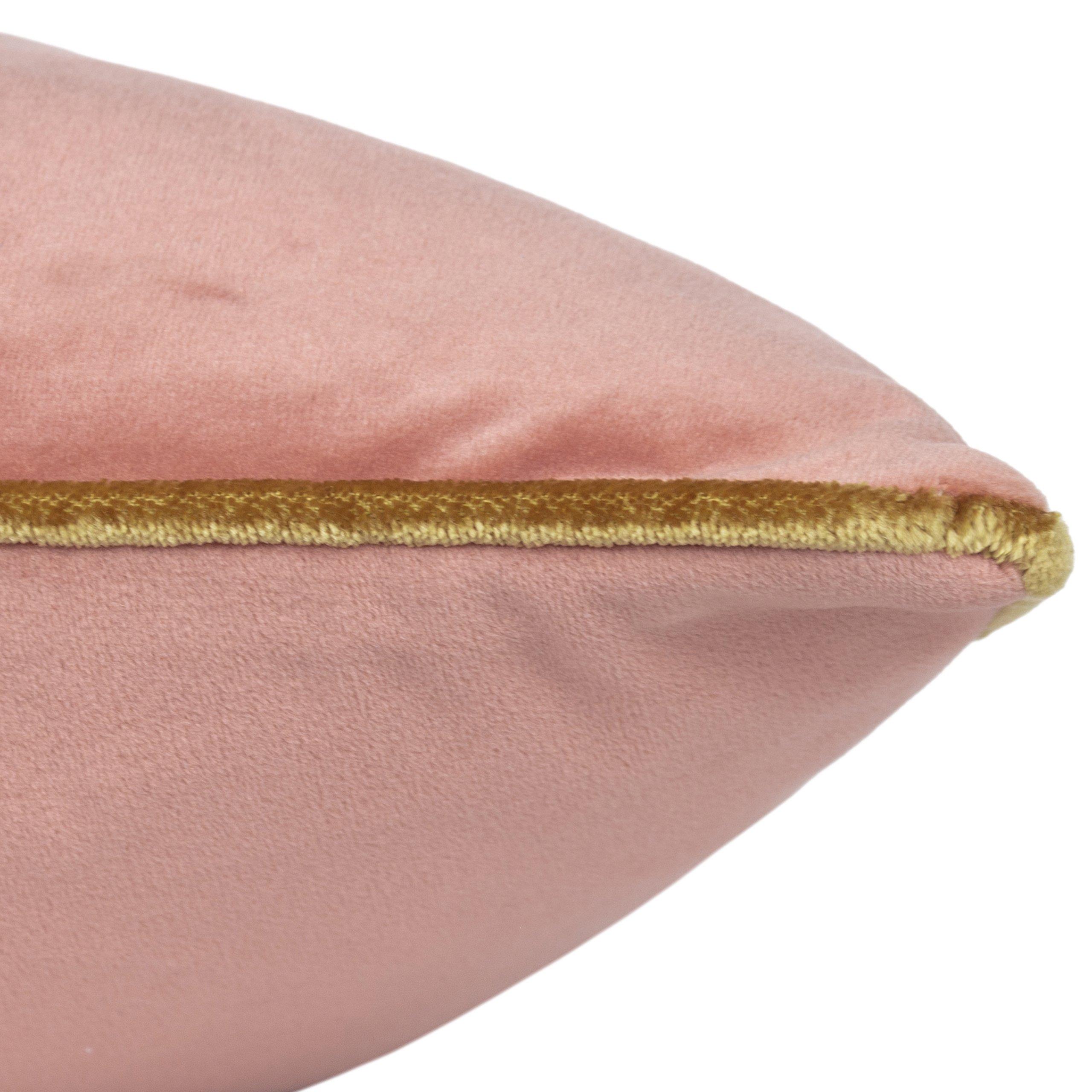 Blush/Gold - Furn - Meridian Velvet Feather Filled Cushion - 5