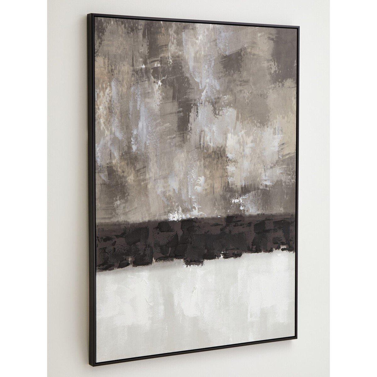 Fifty Five South  Astratto Monochrome Textured Canvas Wall Art - 