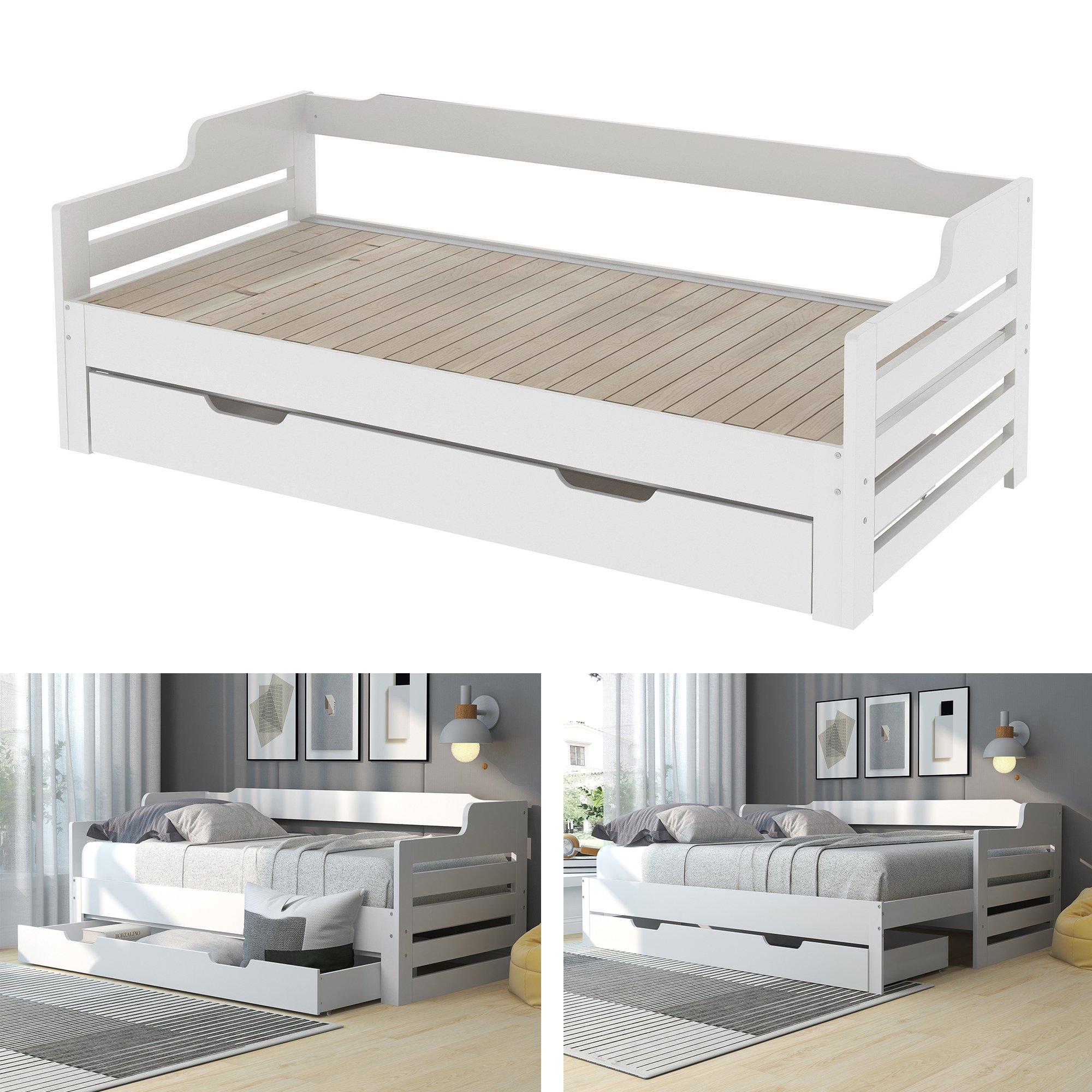 White - Urban Meuble - White Trundle Bed + Space-Saver - 11