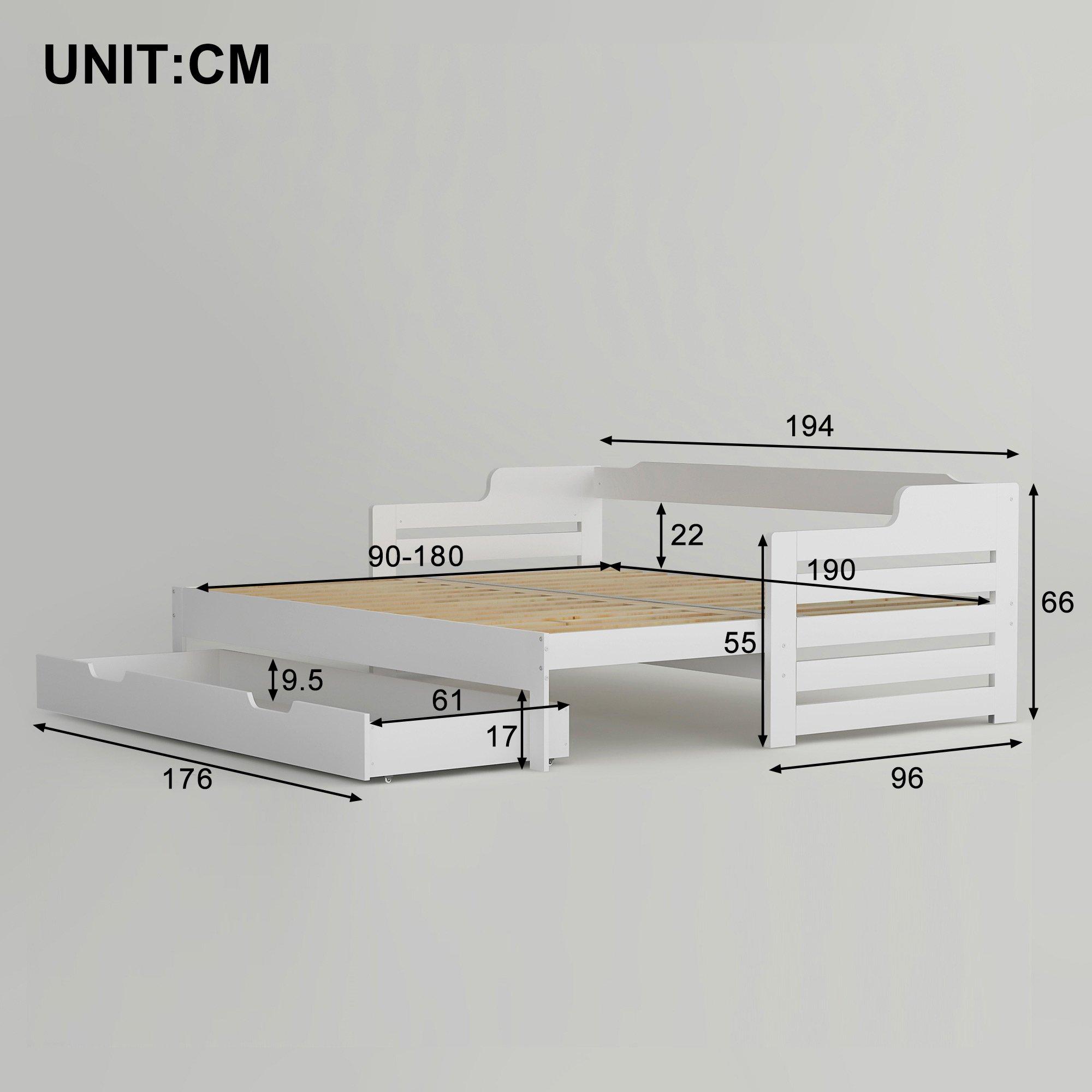 White - Urban Meuble - White Trundle Bed + Space-Saver - 4