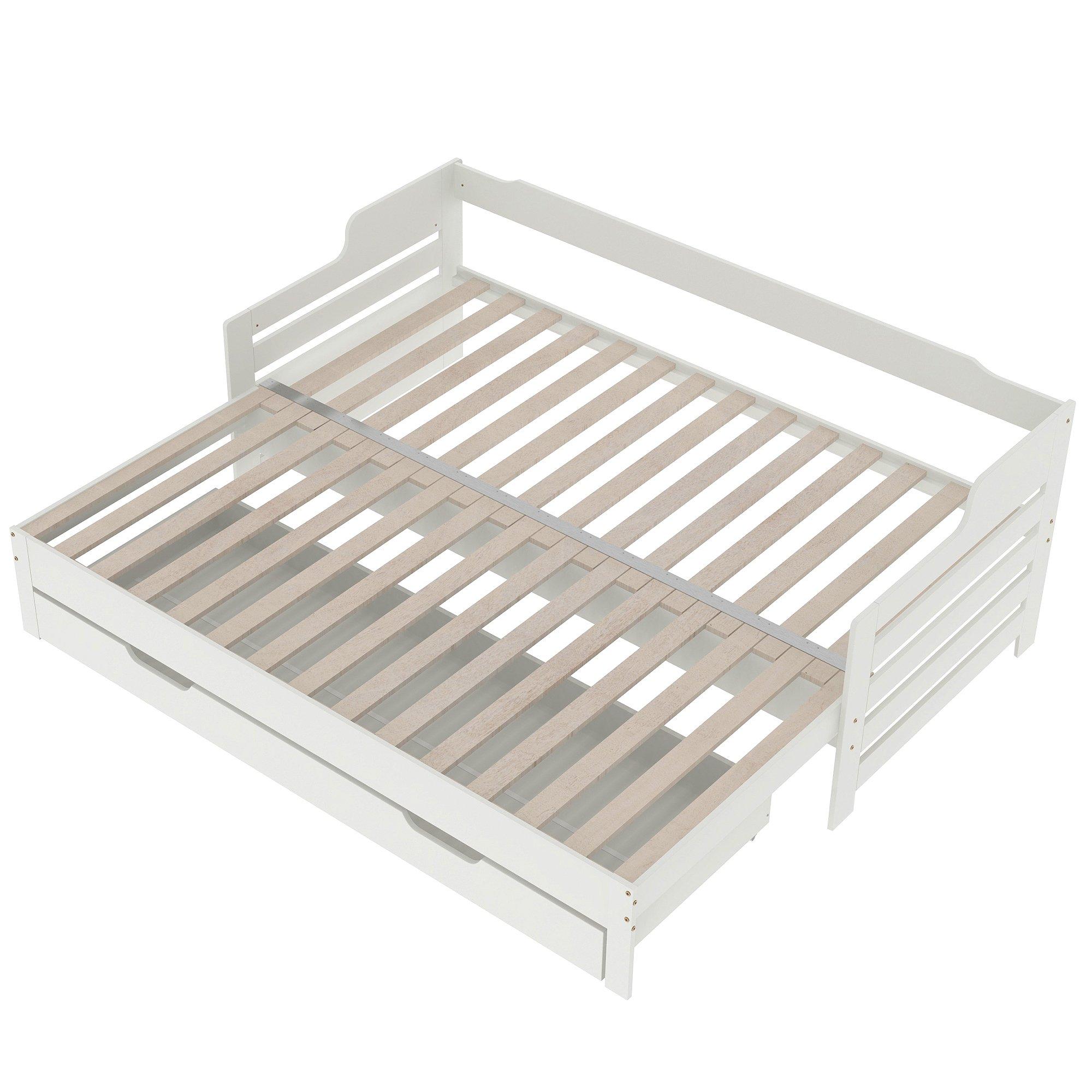 White - Urban Meuble - White Trundle Bed + Space-Saver - 5