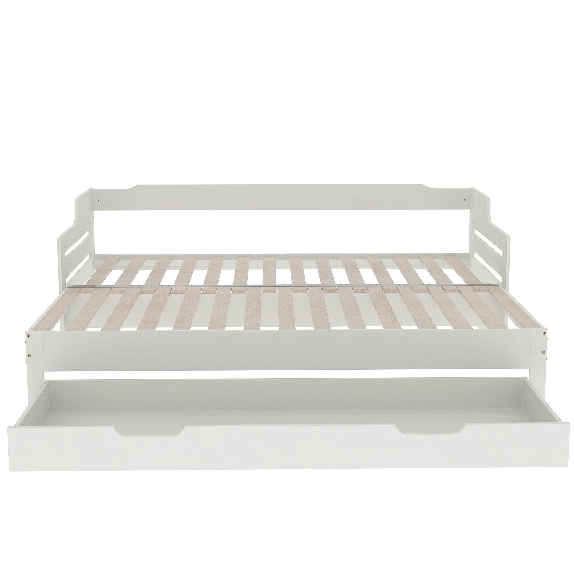 White - Urban Meuble - White Trundle Bed + Space-Saver - 9