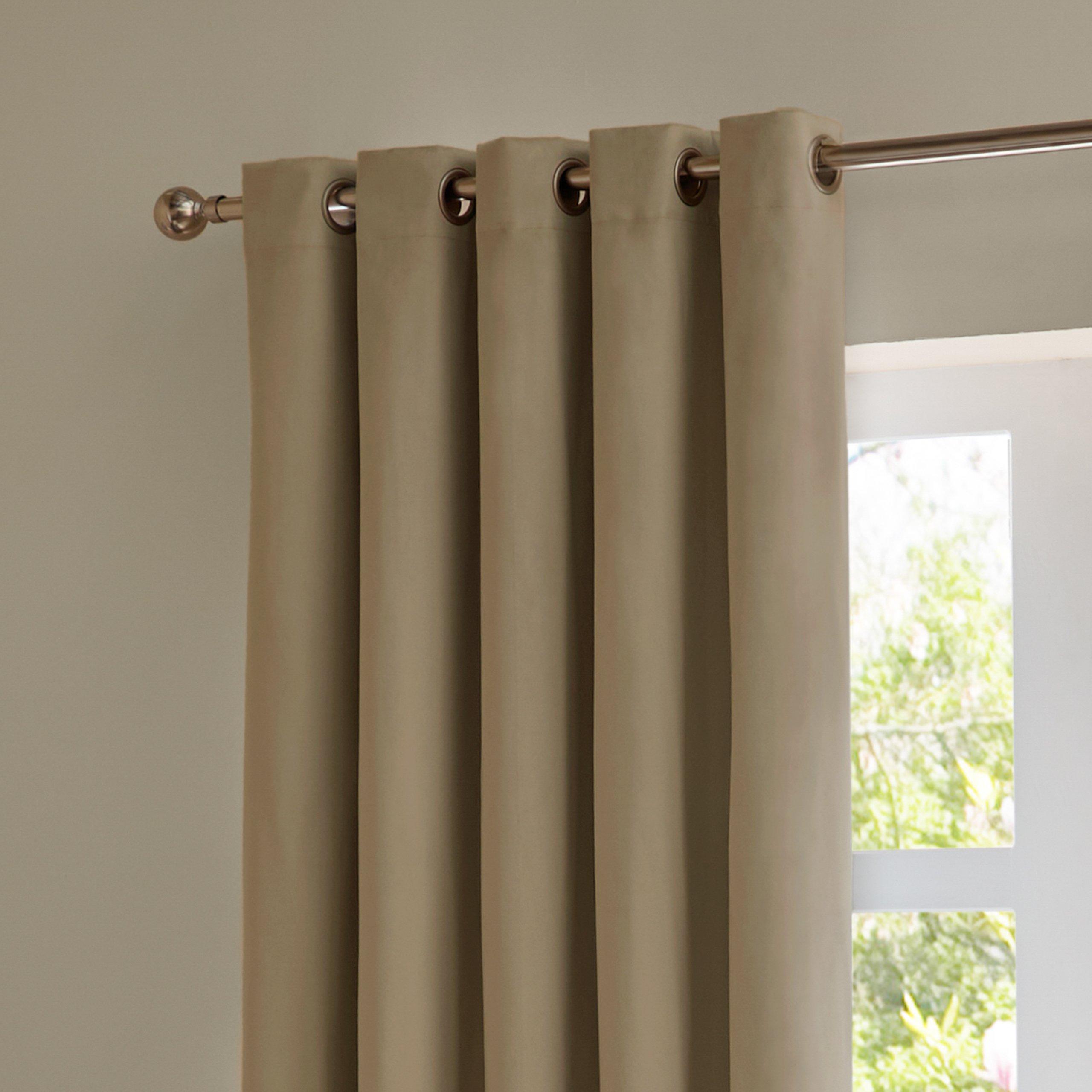 Mocha - Furn - The Ultimate Velvet Blackout Eyelet Curtains - 5