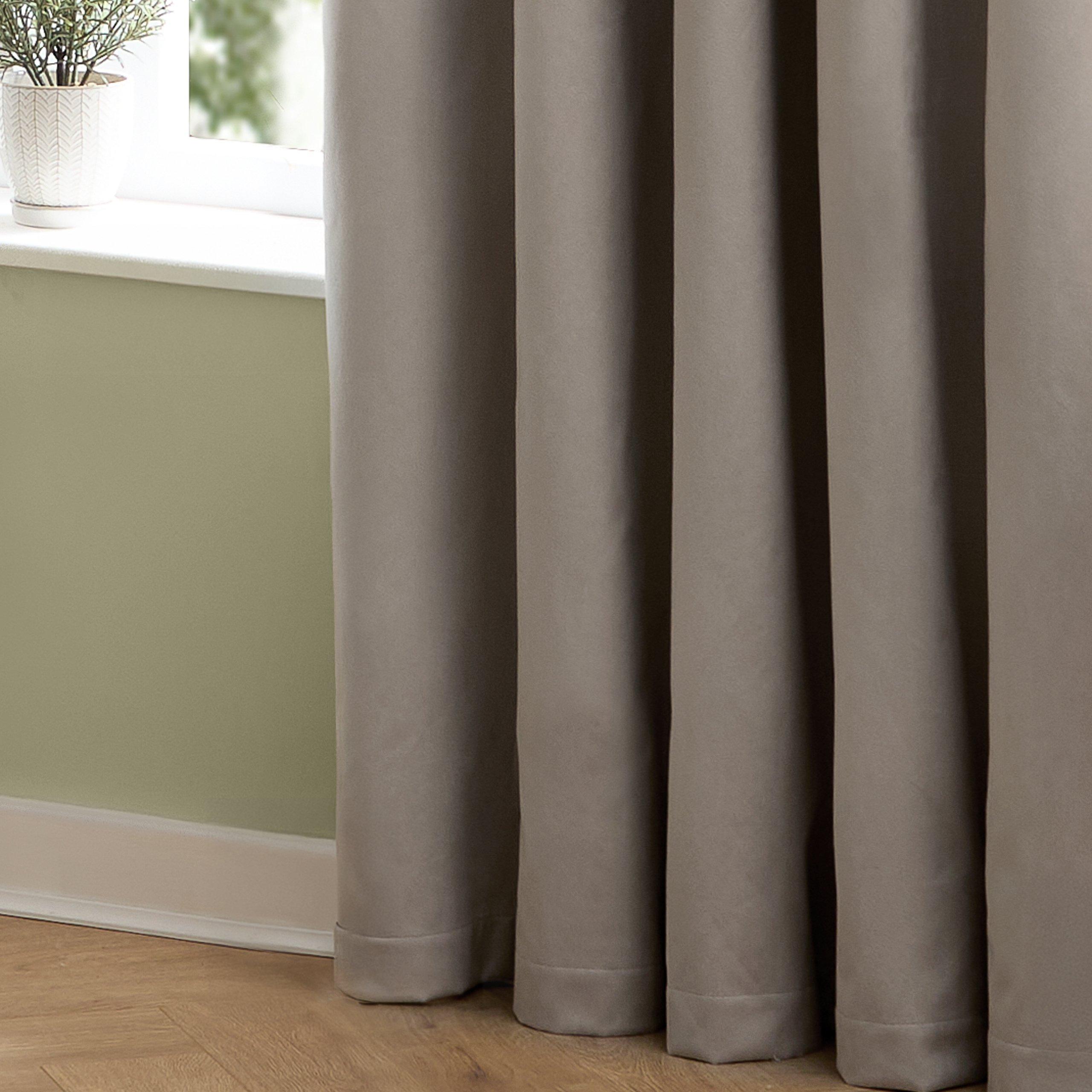Silver - Furn - The Ultimate Velvet Blackout Eyelet Curtains - 6