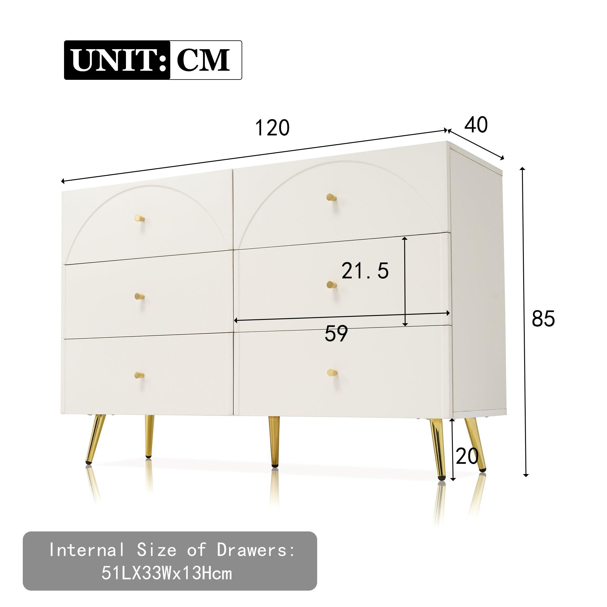 White - Urban Meuble - White Modern Chest Metal Accents - 4