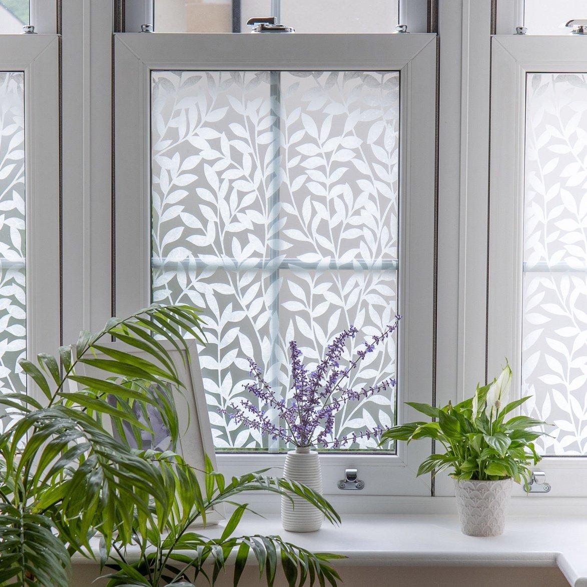 White - D C Fix - dc fix Jane Static Cling Window Film - 1