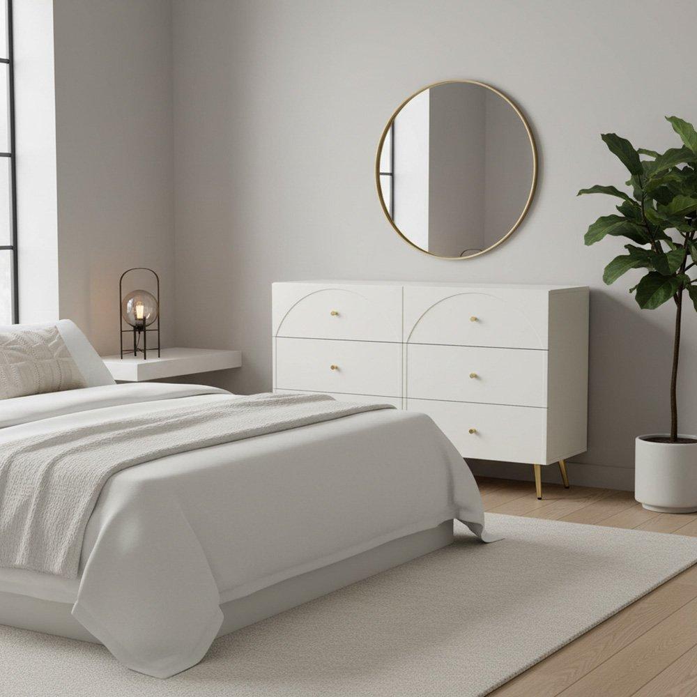 White - Urban Meuble - White Cabinet Modern Design Space-Saving - 3