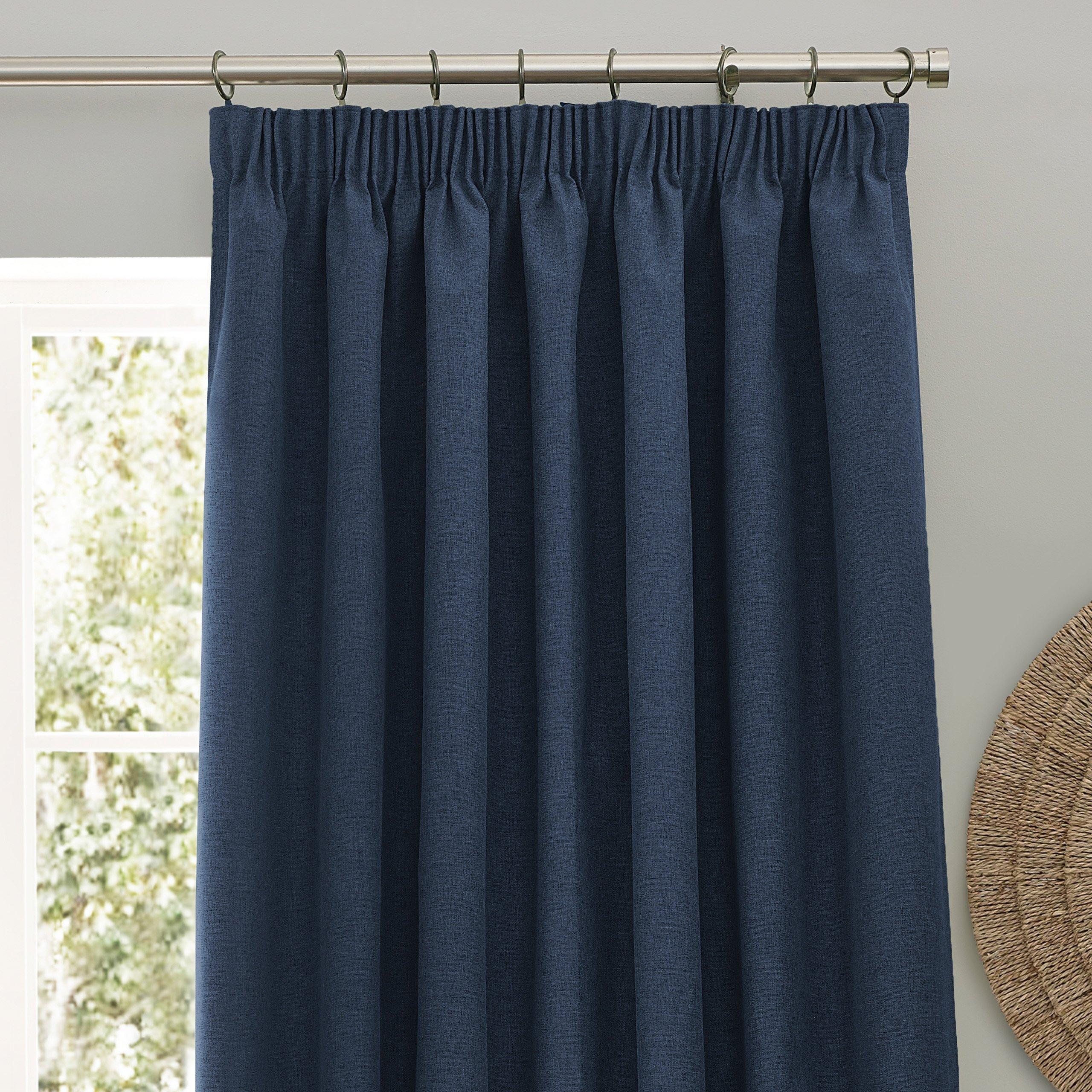 Midnight - Furn - Dawn Textured Blackout Pencil Pleat Curtains - 4