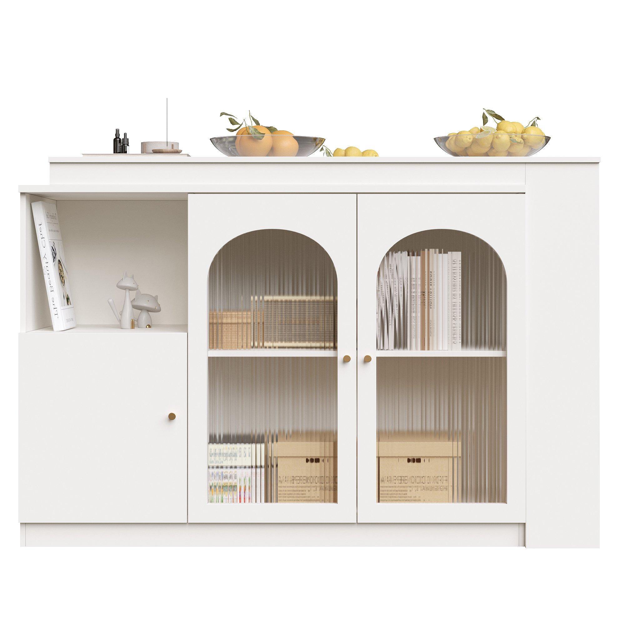 White - Urban Meuble - Modern White Sideboard with Ample Storage - 11