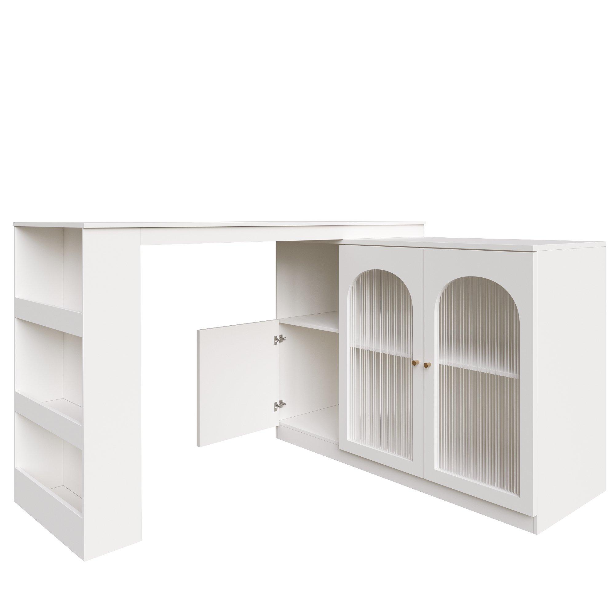 White - Urban Meuble - Modern White Sideboard with Ample Storage - 10