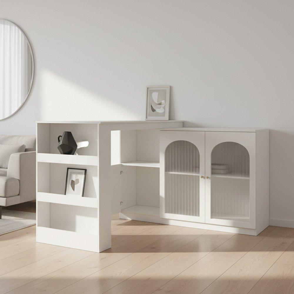 White - Urban Meuble - White Utility Cabinet with Ample Storage - 3