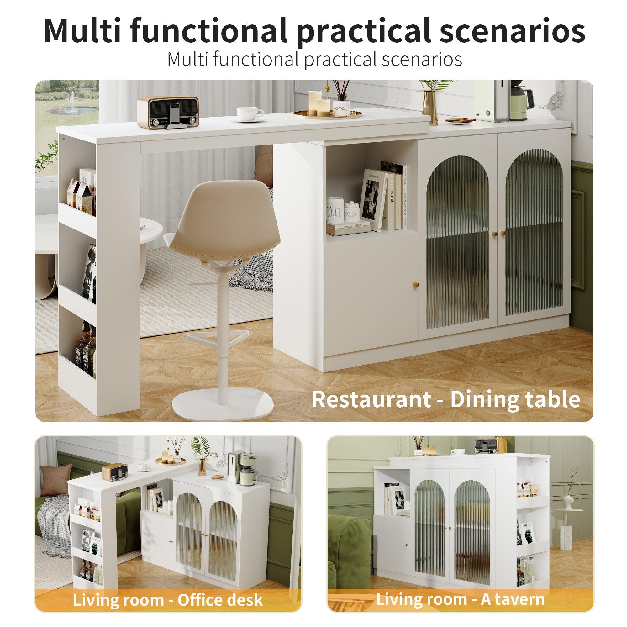 White - Urban Meuble - White Utility Cabinet with Ample Storage - 6