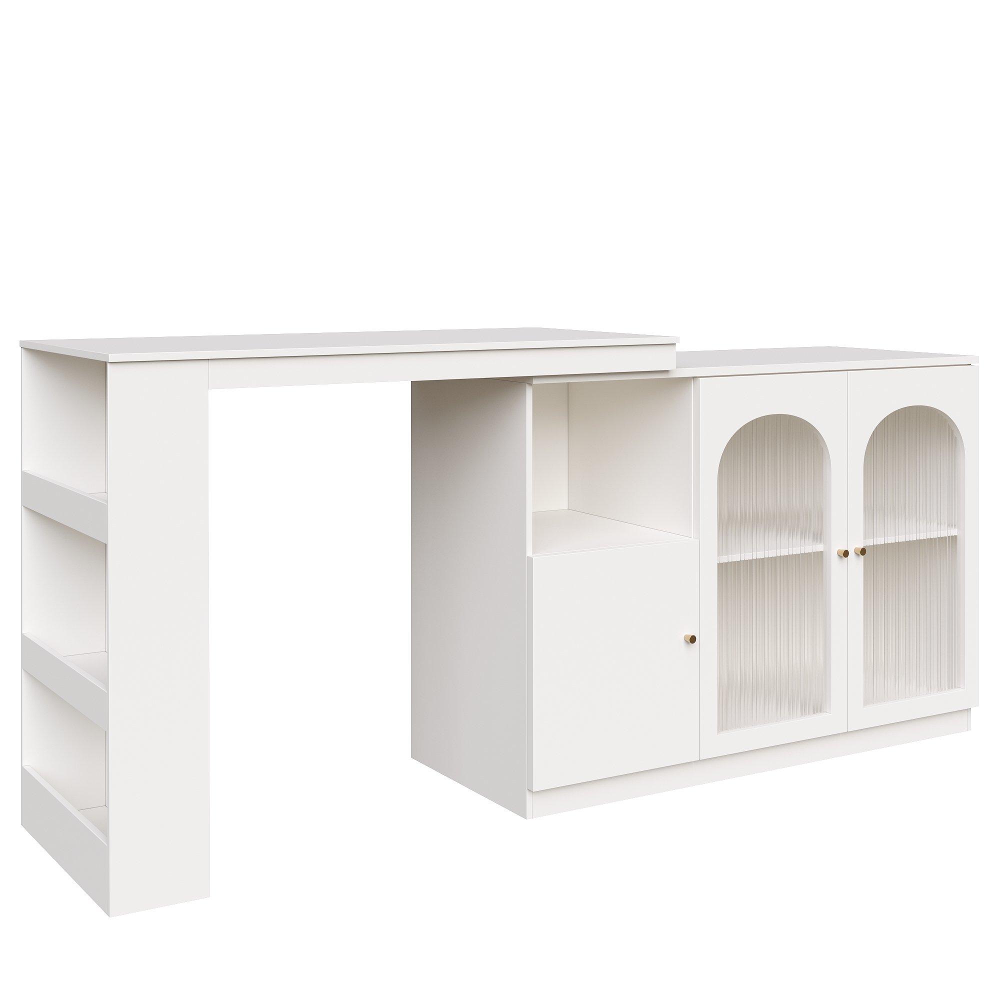 White - Urban Meuble - White Utility Cabinet with Ample Storage - 8