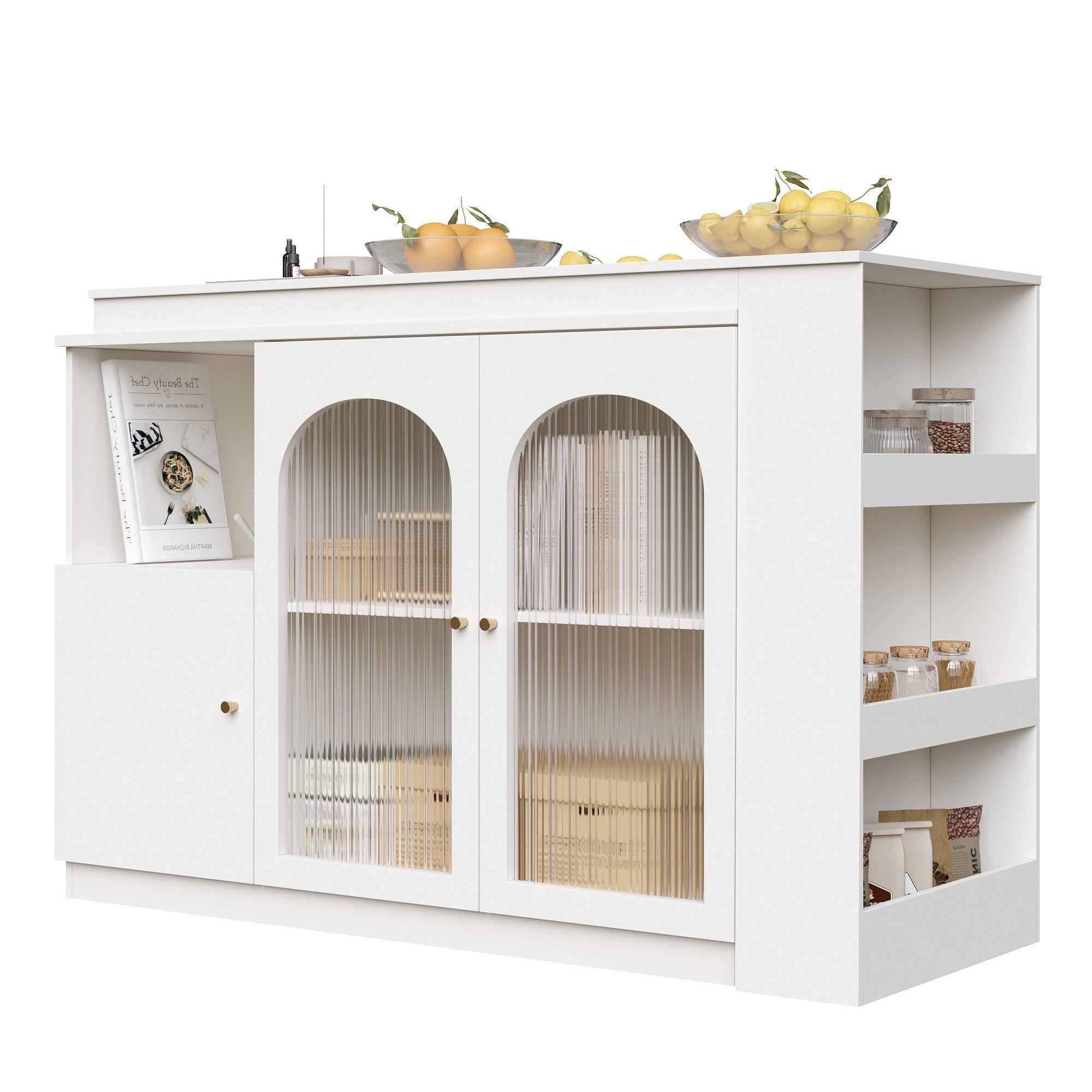 White - Urban Meuble - White Utility Cabinet with Ample Storage - 10