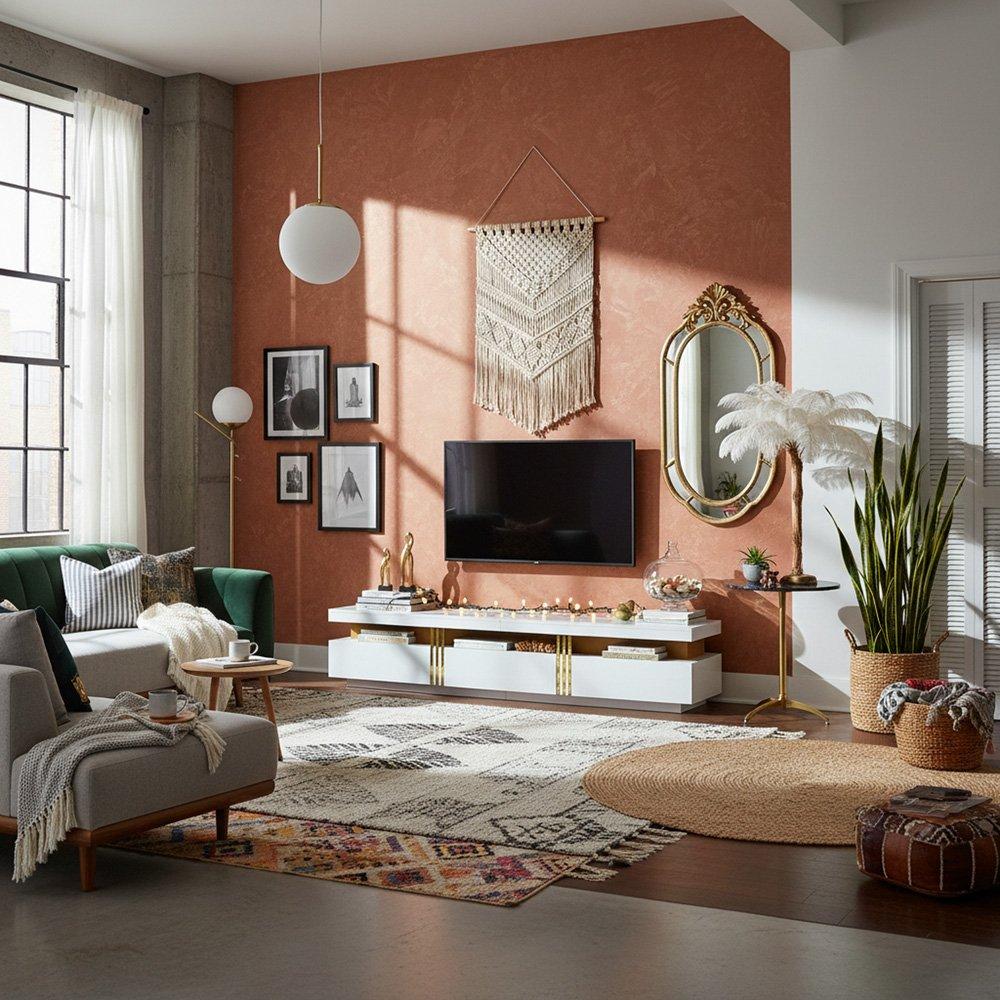 Urban Meuble  Modern Tv Stand Stylish Storage White