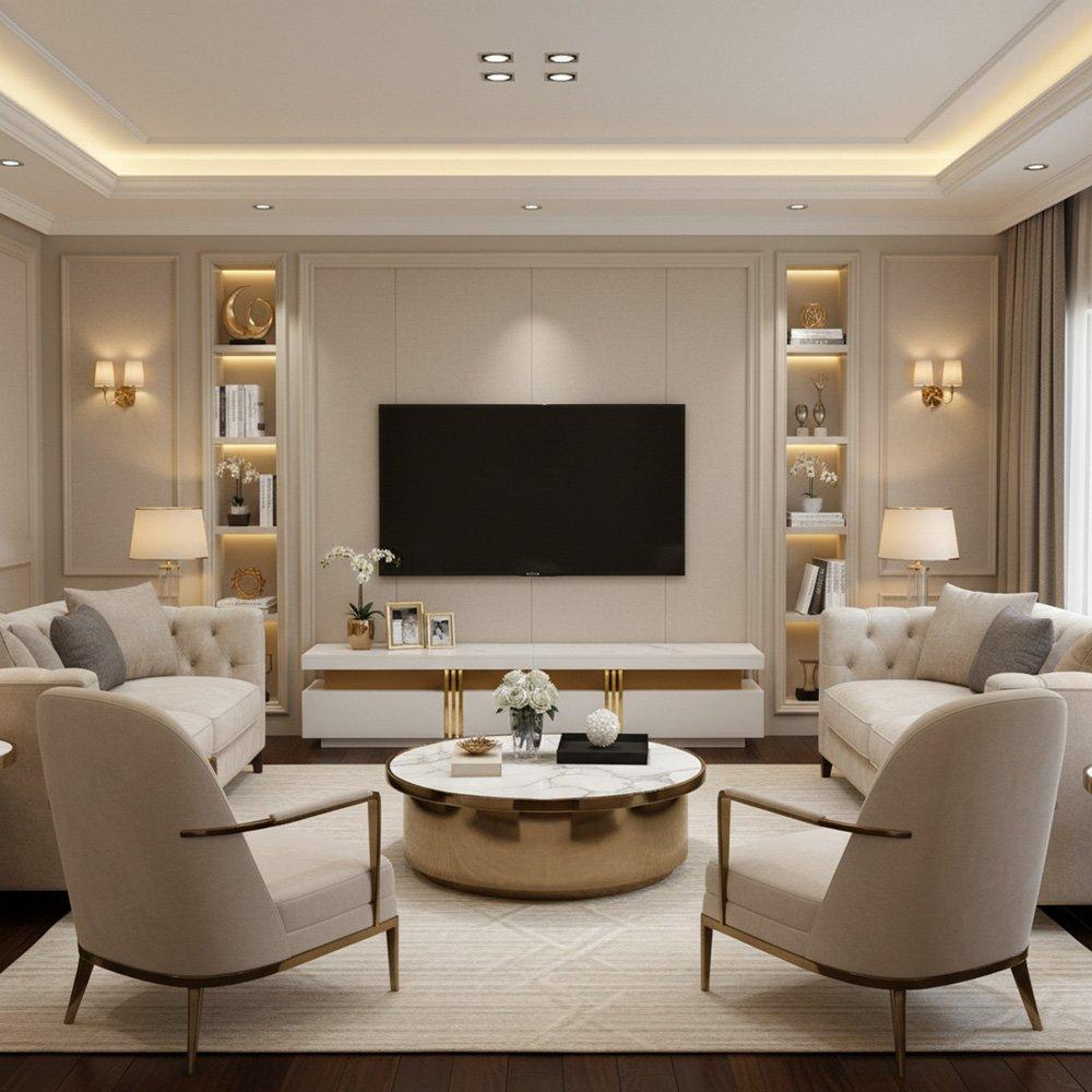 White - Urban Meuble - Modern TV Stand White Stylish Storage - 2