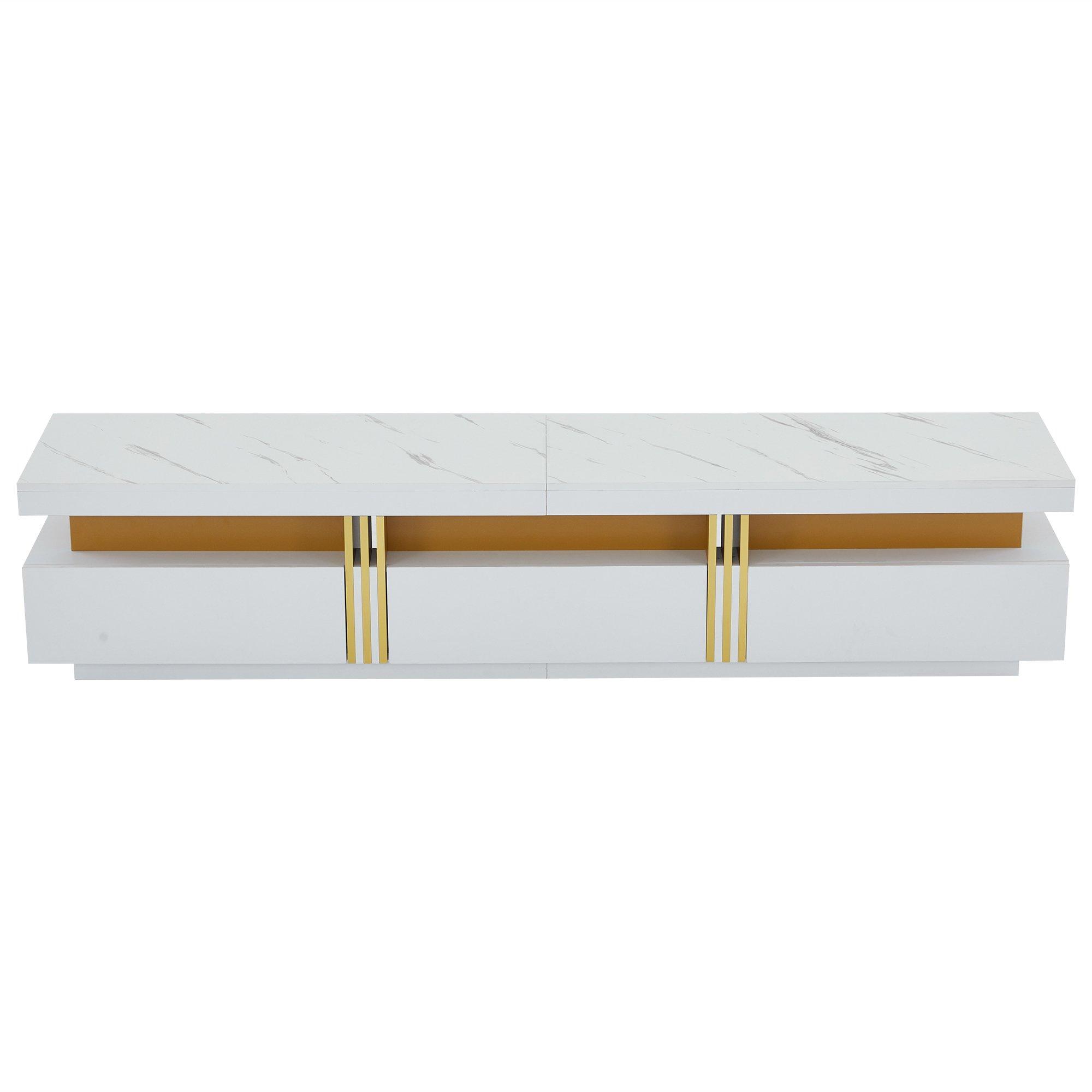 White - Urban Meuble - Modern TV Stand White Stylish Storage - 8