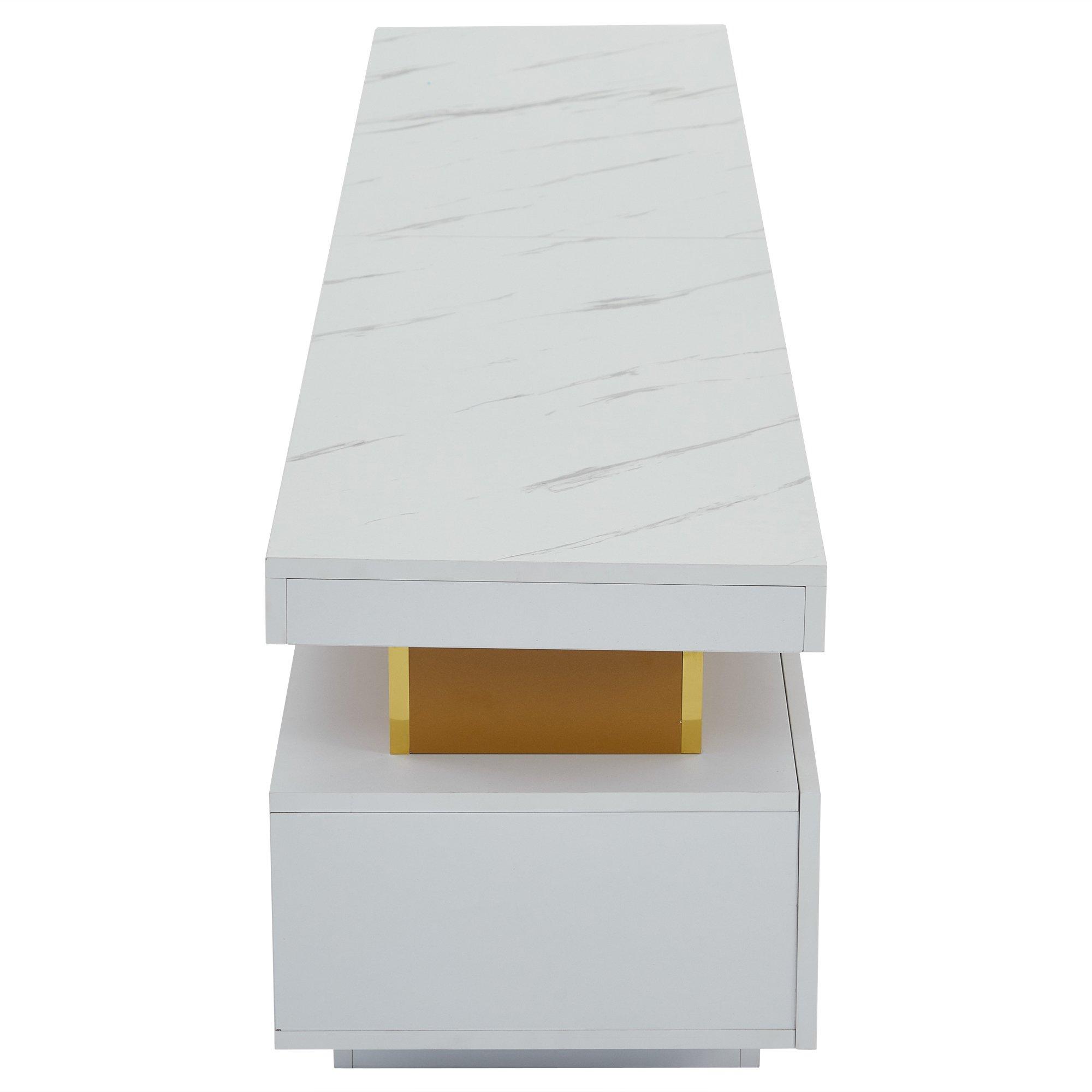 White - Urban Meuble - Modern TV Stand White Stylish Storage - 9