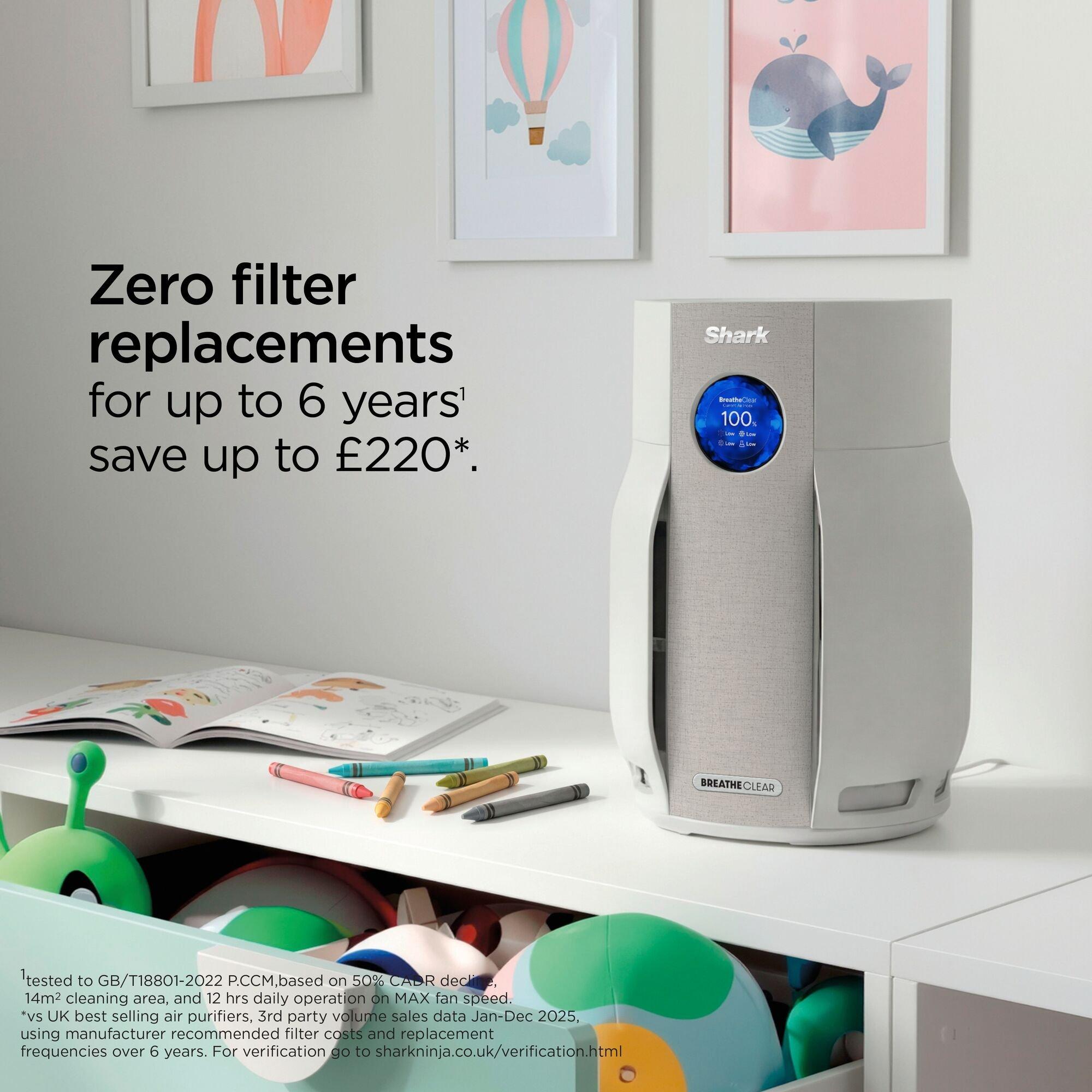 Dove - Shark - BreatheClear NeverChange6 Air Purifier HP162UK - 2