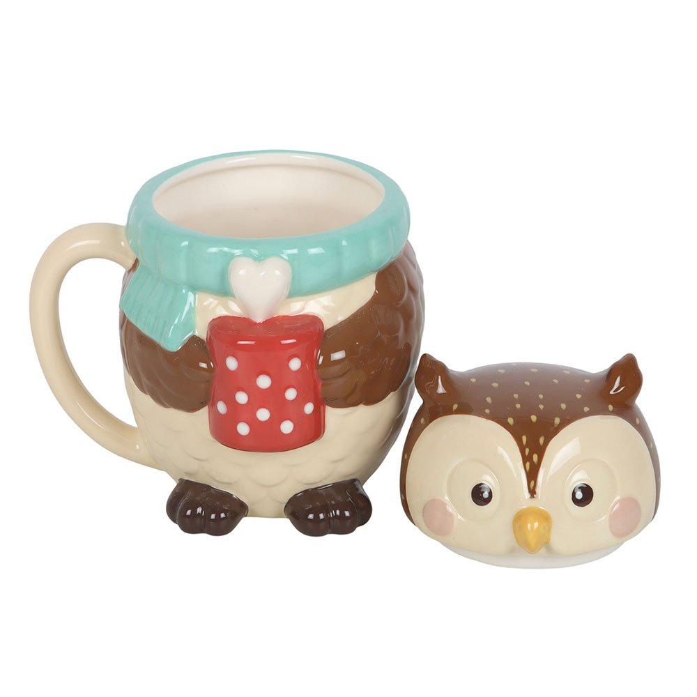 Brown - Something Different - Oliver Owl Lidded Mug - 3