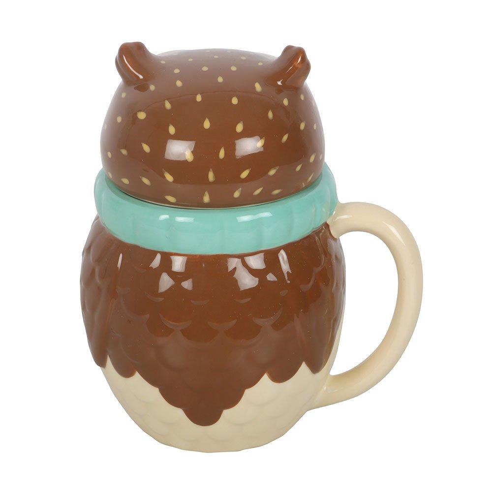Brown - Something Different - Oliver Owl Lidded Mug - 5