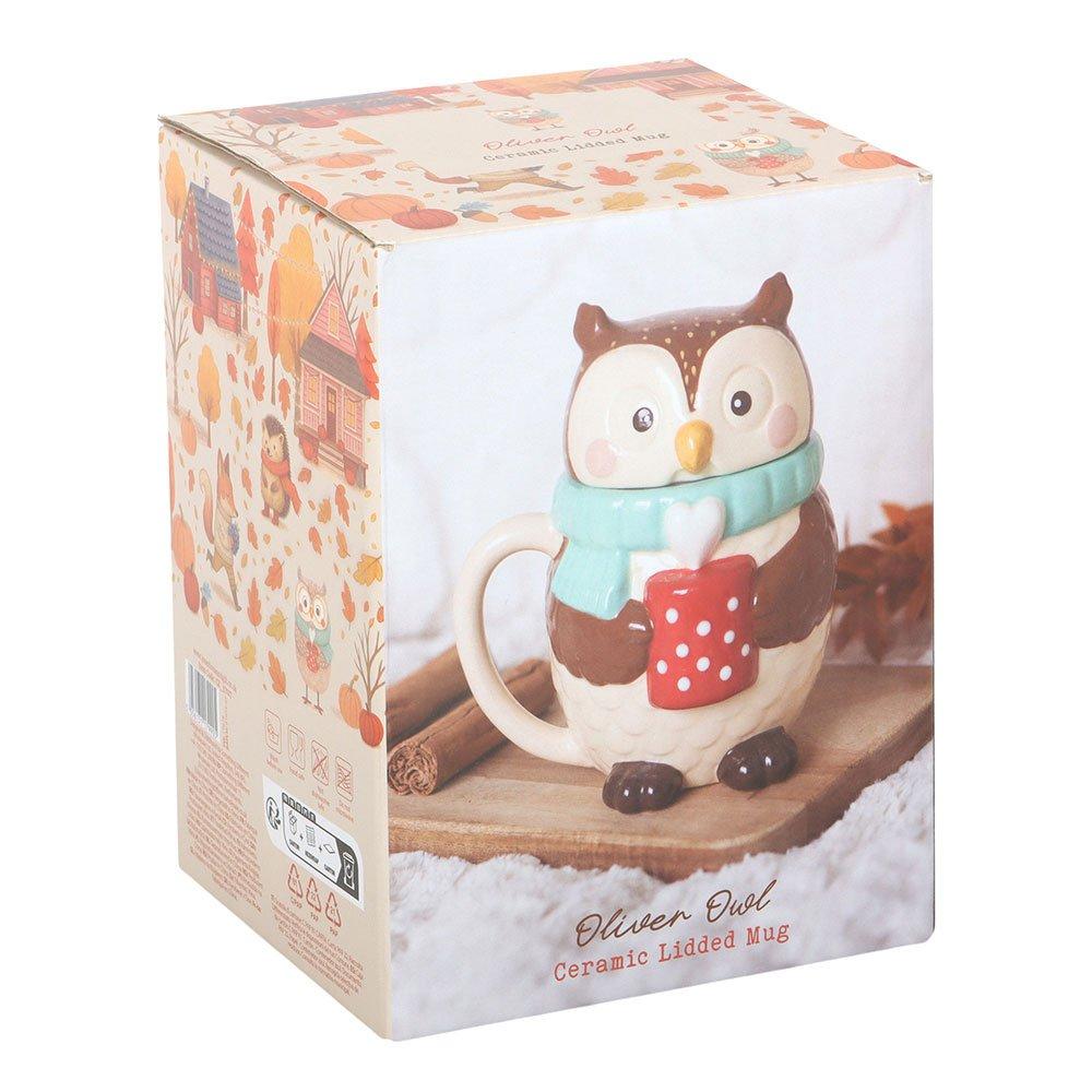 Brown - Something Different - Oliver Owl Lidded Mug - 6