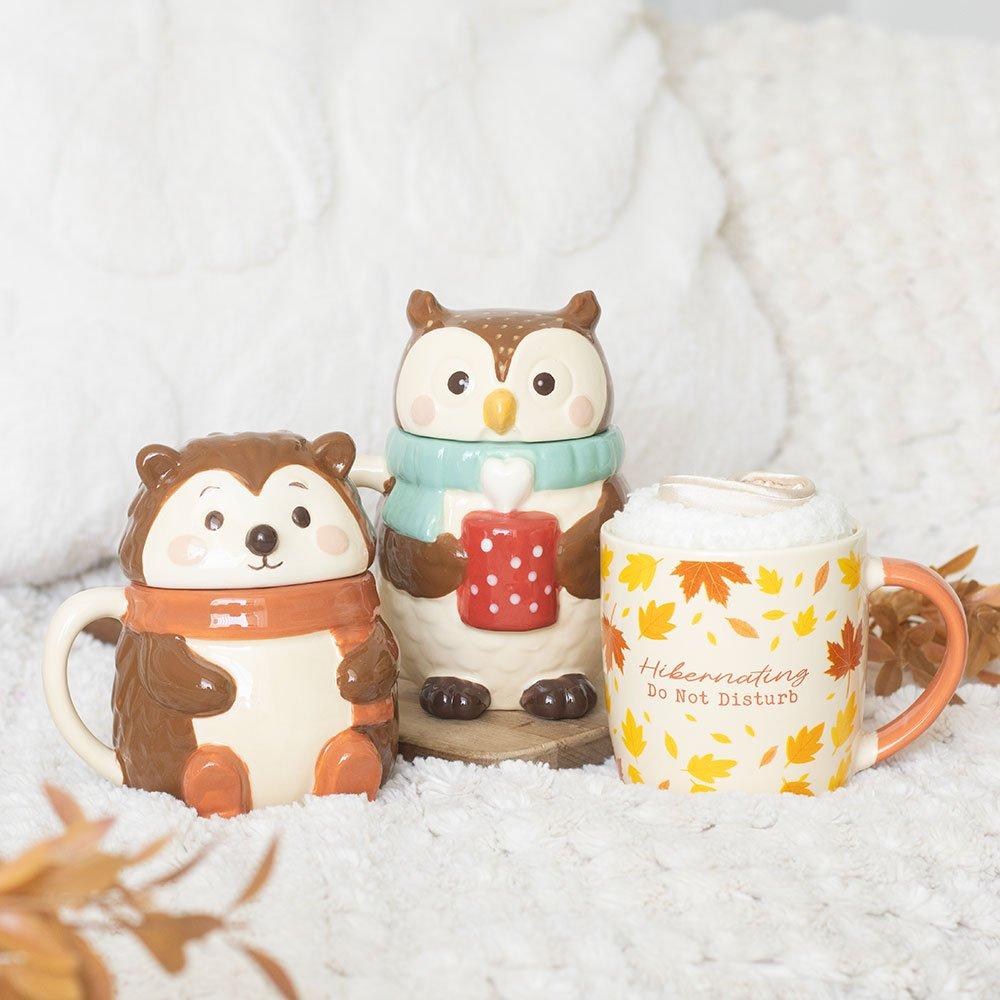 Brown - Something Different - Oliver Owl Lidded Mug - 7