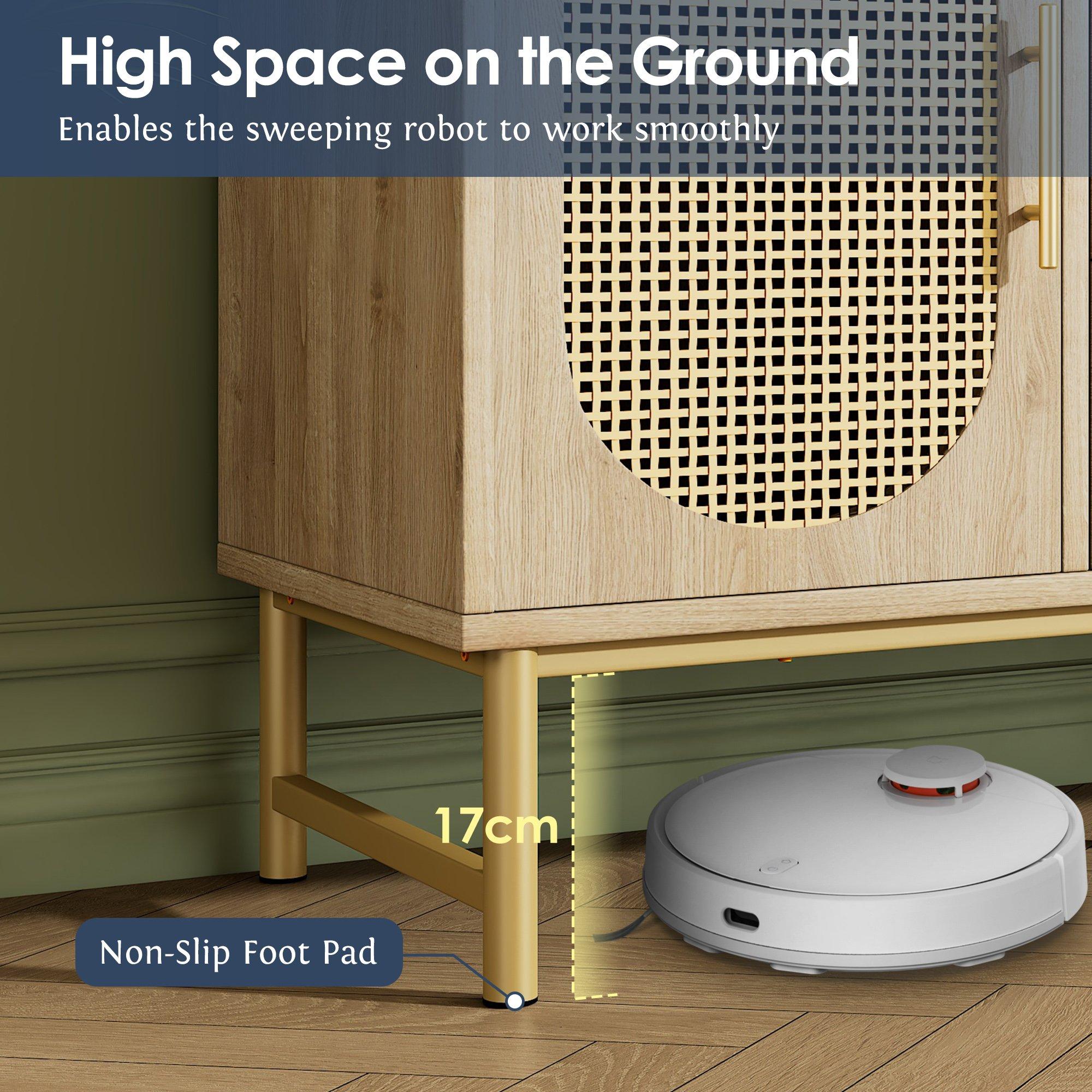 Oak - Urban Meuble - Oak Console Table with Golden Accents - 7