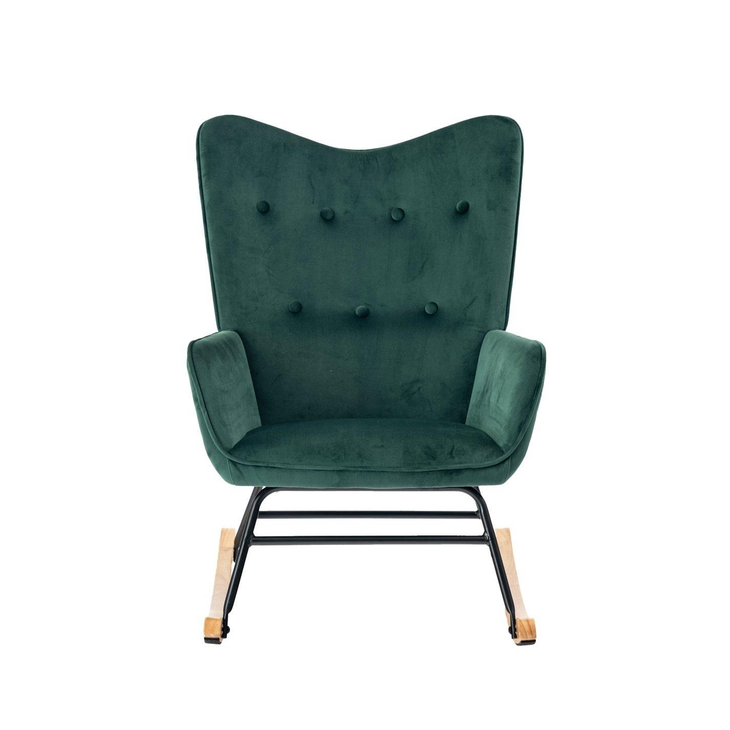 Green - Urban Meuble - Modern Armchair Velvet Upholstery - 3