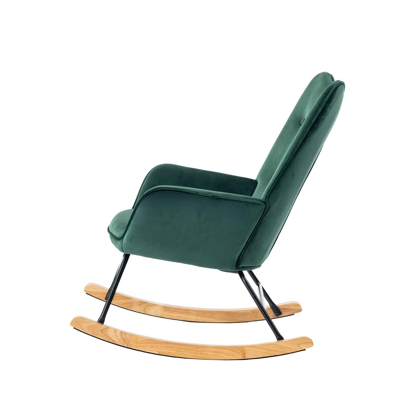Green - Urban Meuble - Modern Armchair Velvet Upholstery - 4