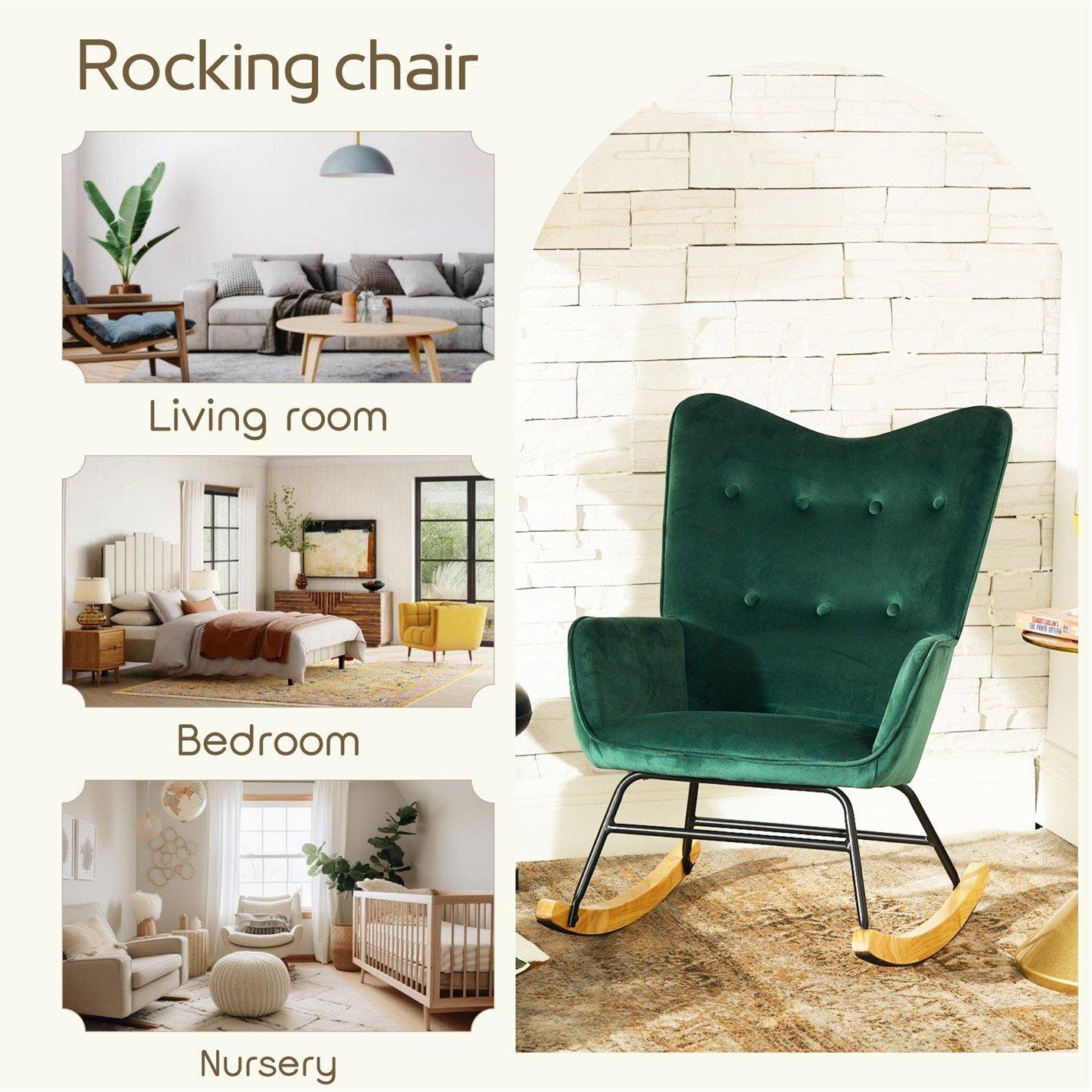 Green - Urban Meuble - Modern Armchair Velvet Upholstery - 6