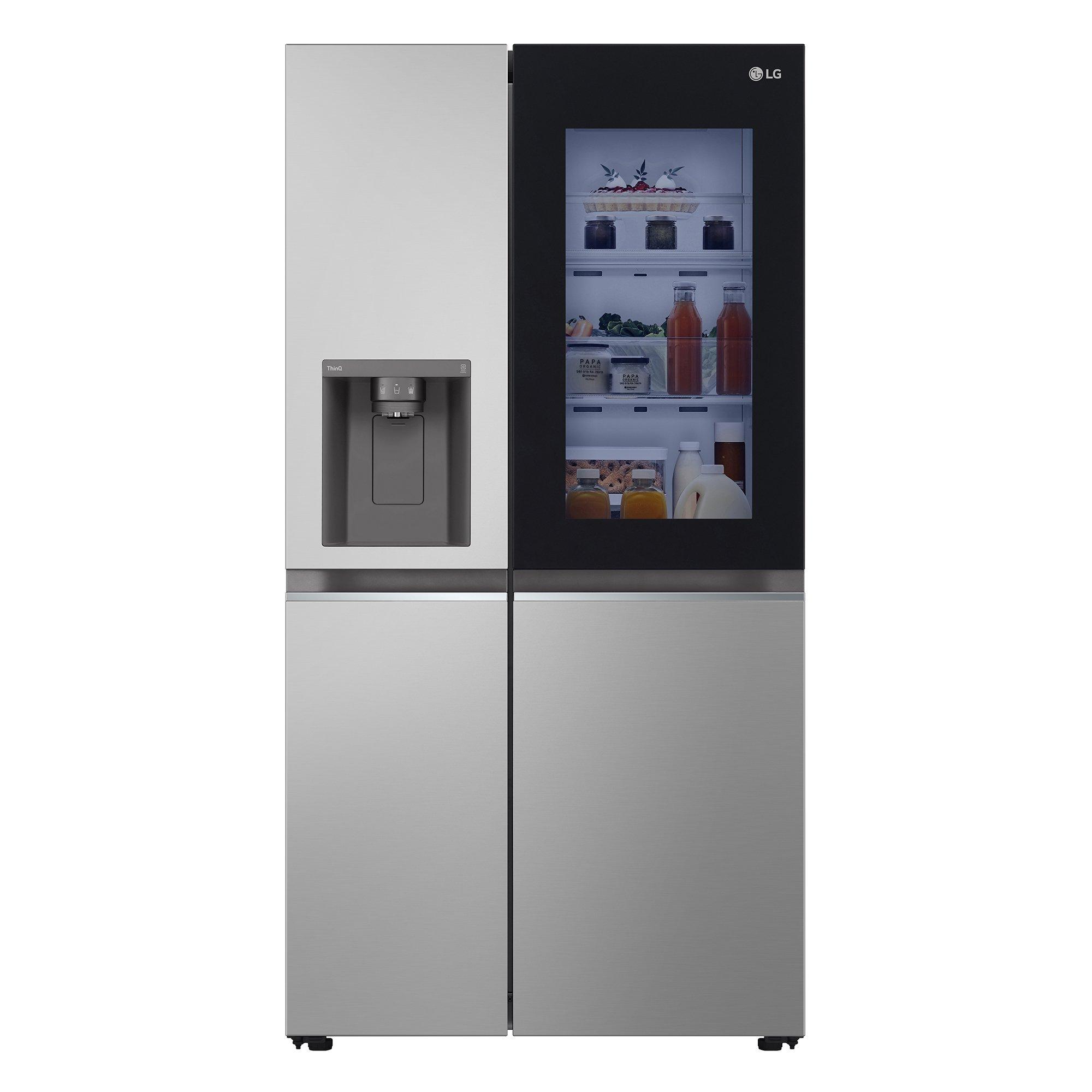 Lg  Instaview™ Gsgv81pyll Side-By-Side Fridge Freezer - Silver - 635L