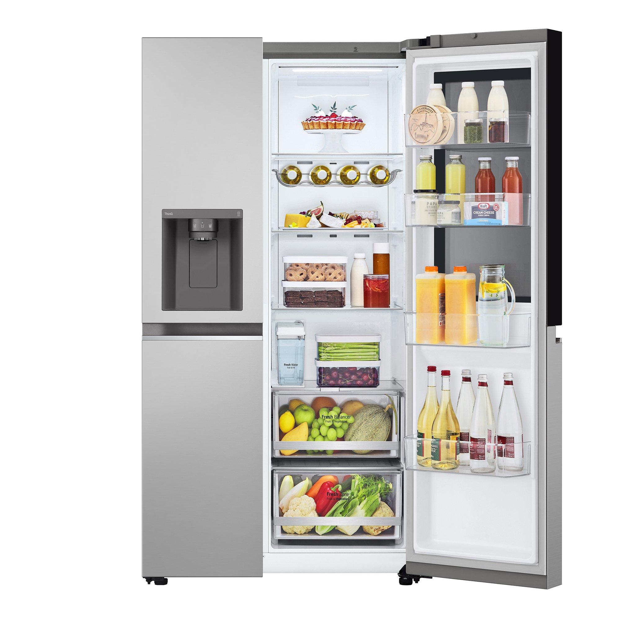 Silver - LG - InstaView™ GSGV81PYLL Side-by-Side Fridge Freezer - 5