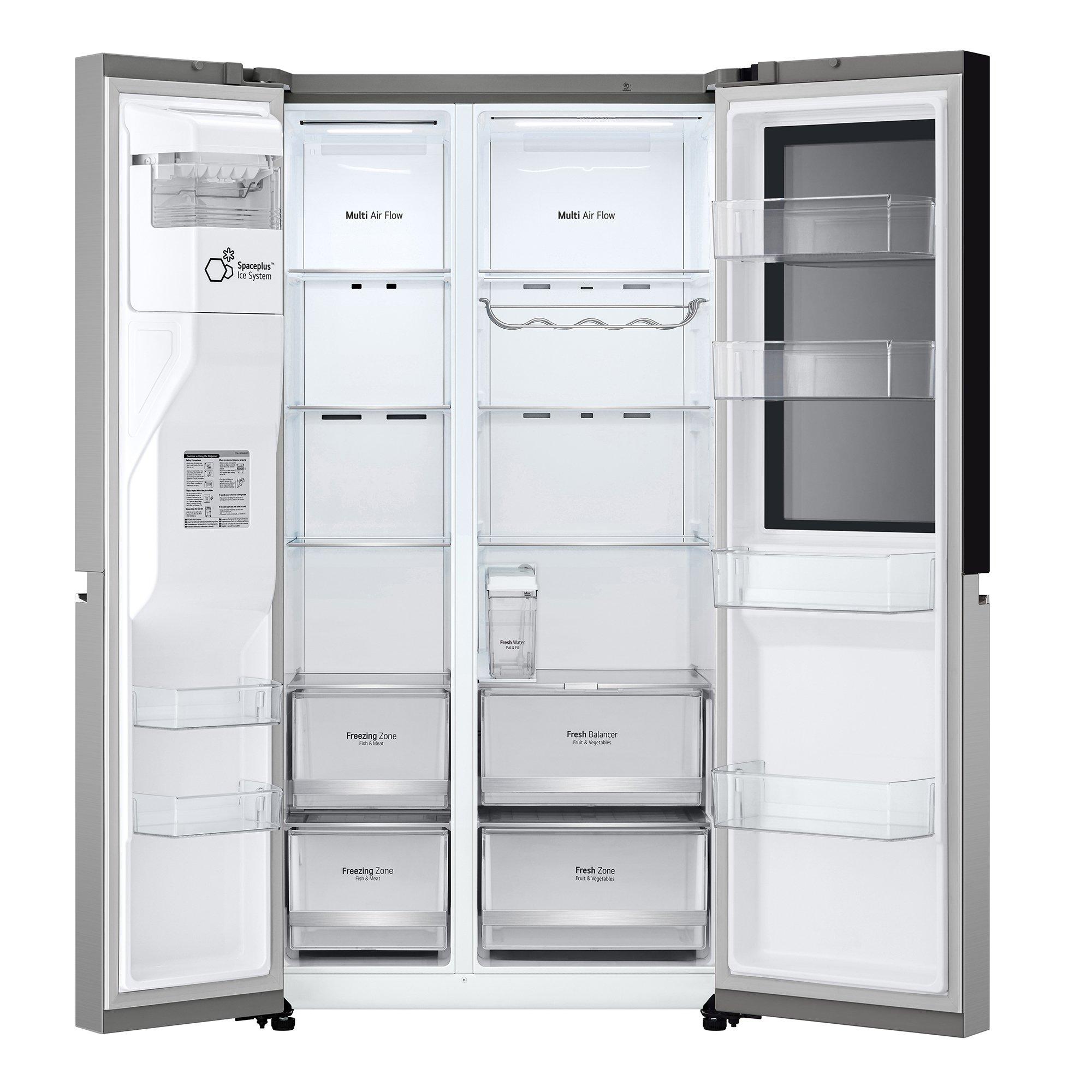 Silver - LG - InstaView™ GSGV81PYLL Side-by-Side Fridge Freezer - 7