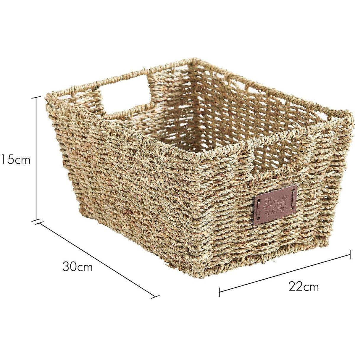 Beige - VonHaus - Seagrass Storage Baskets - Set of 4 - 2
