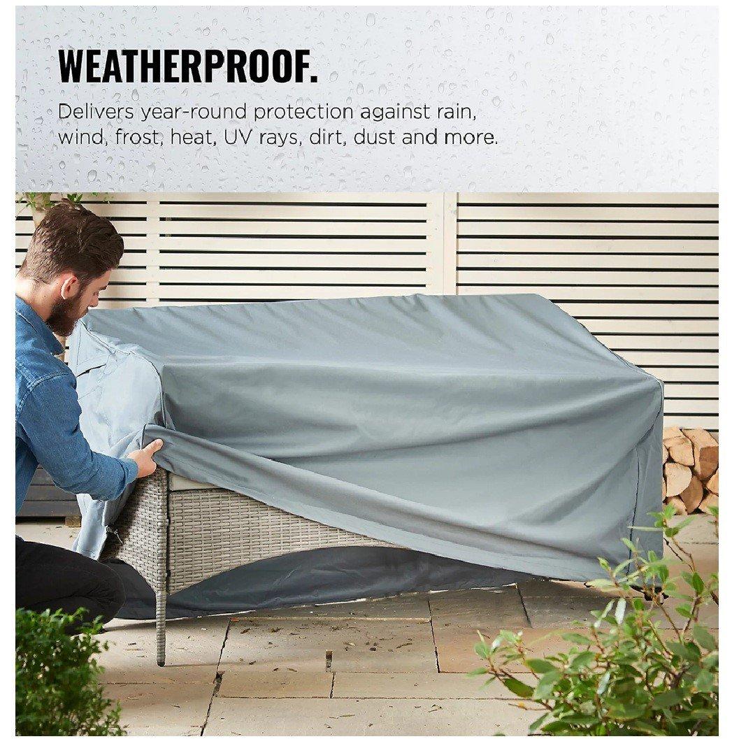 Grey - VonHaus - 3 Seater Bench Cover - 3