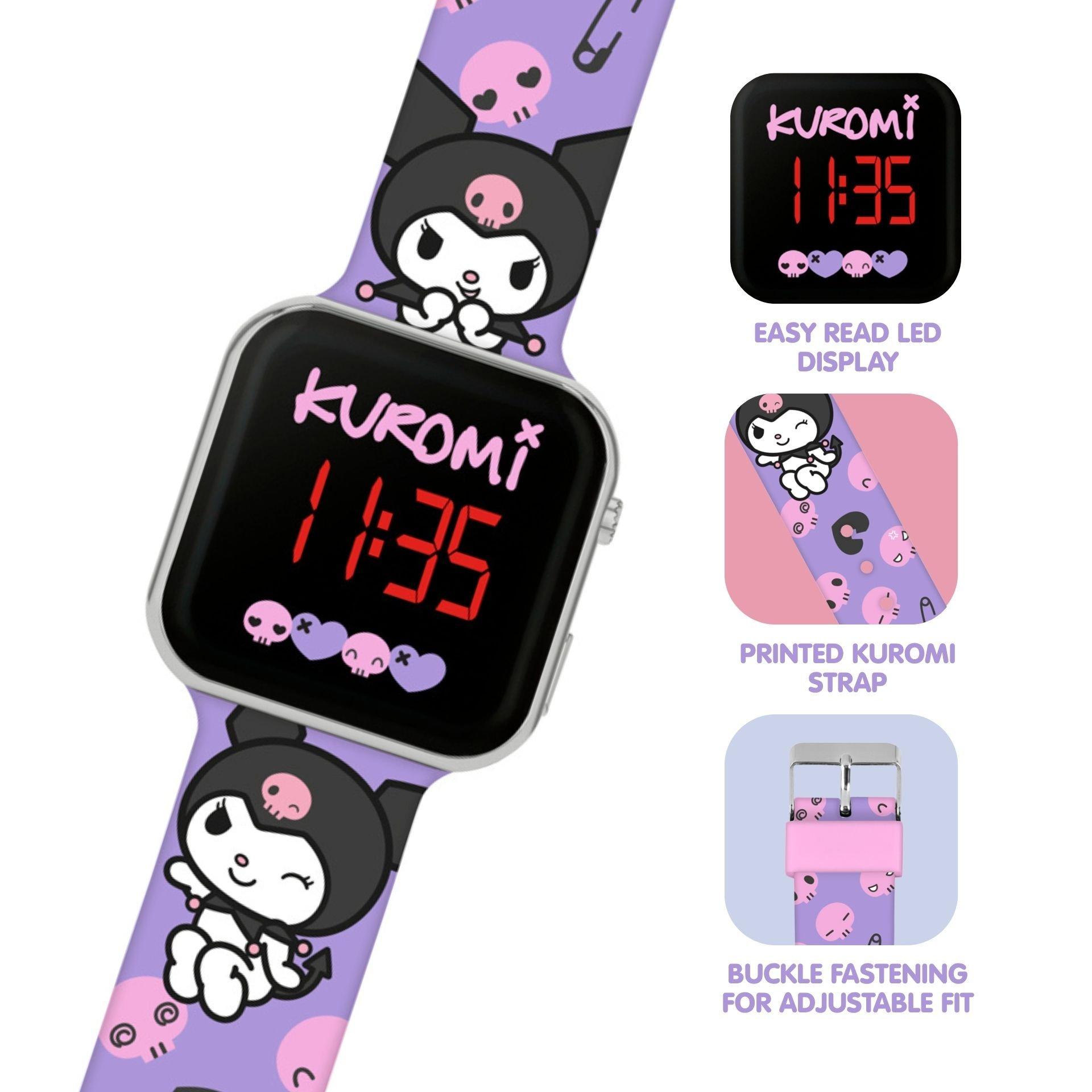 Purple - Hello Kitty - Kuromi LED Silicone Strap Watch - 2