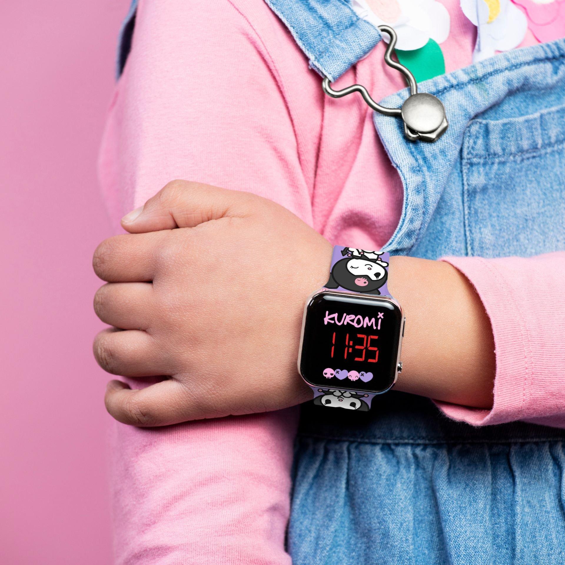 Purple - Hello Kitty - Kuromi LED Silicone Strap Watch - 3