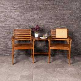 Charles Bentley ACACIA WOOD GARDEN COMPANION SEAT