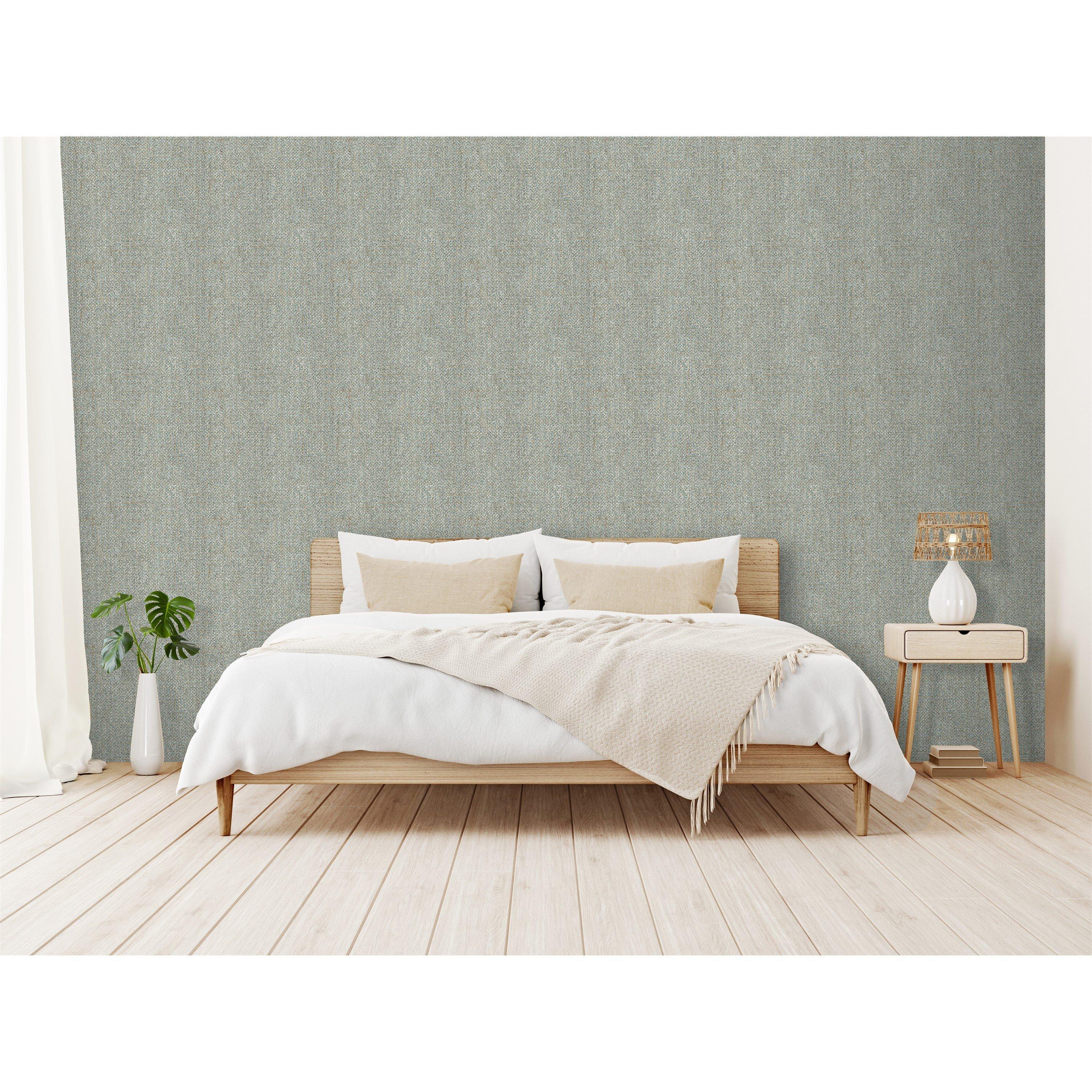 Green - Design ID - DID Basket Weave Sage Green Wallpaper - 2
