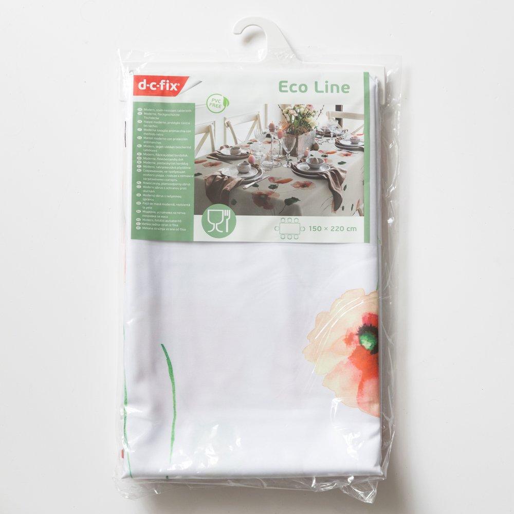 White - D C Fix - Poppyfield Wipe Clean Polyester Tablecloth - 2