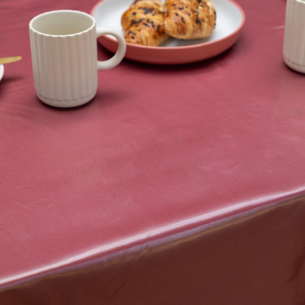 Mineral Red - D C Fix - Mineral Red Plain Wipe Clean Polyester Tablecloth - 7