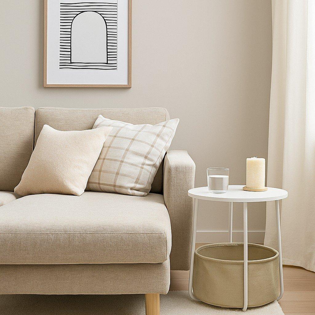 White - Urban Meuble - Modern Round Side Table - 2