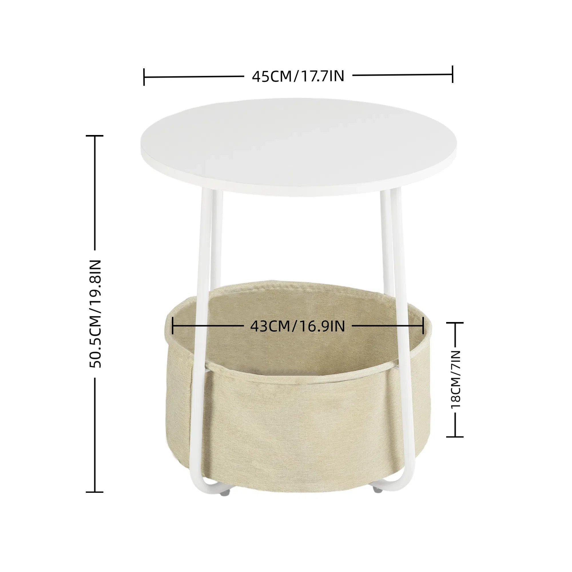 White - Urban Meuble - Modern Round Side Table - 5