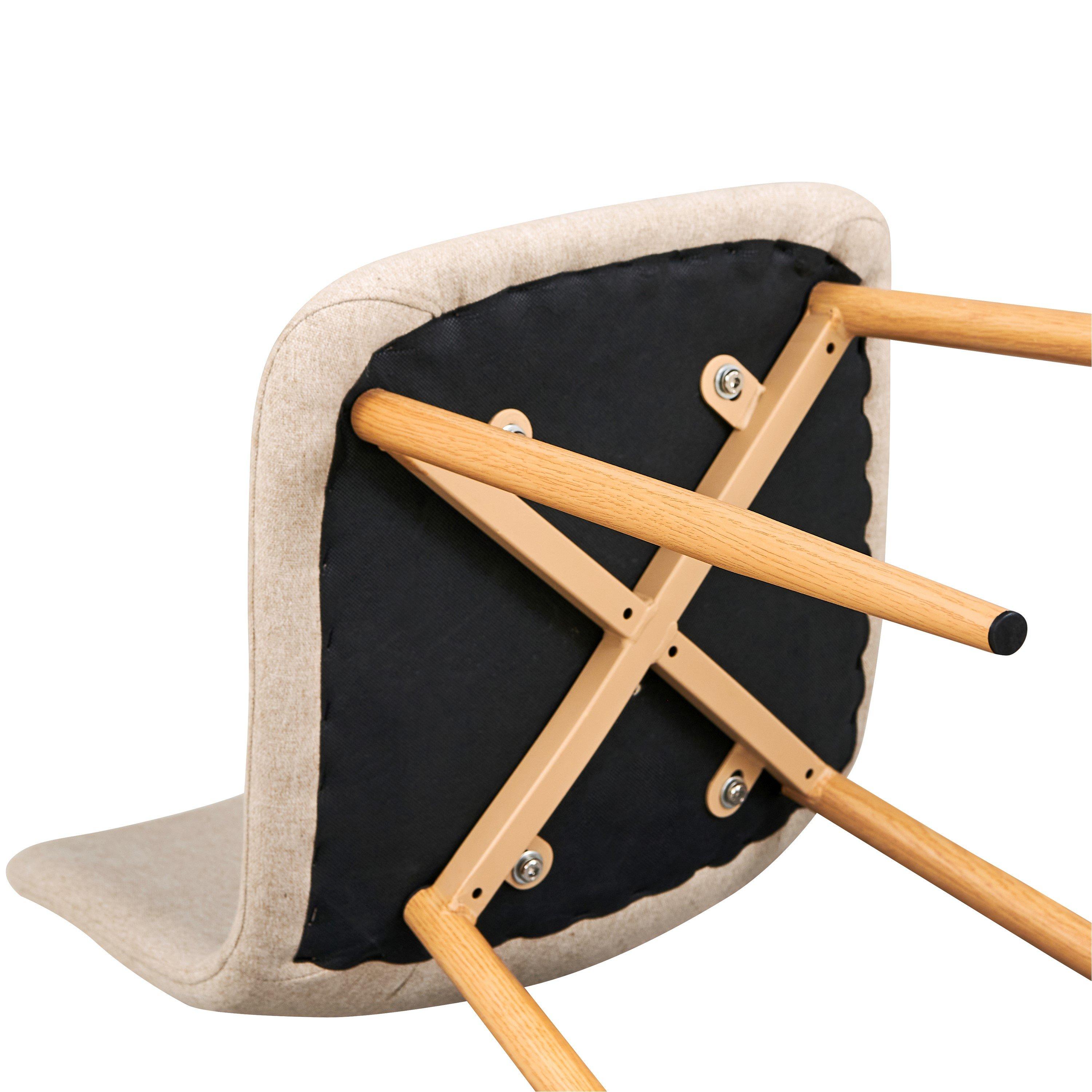 Beige - Urban Meuble - Set of 4 Modern Dining Chair - 7