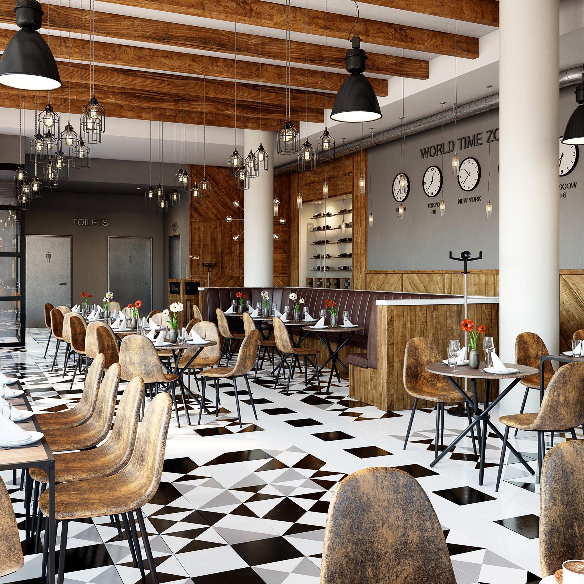 Brown - Urban Meuble - Suede Brown Dining Chair - 5