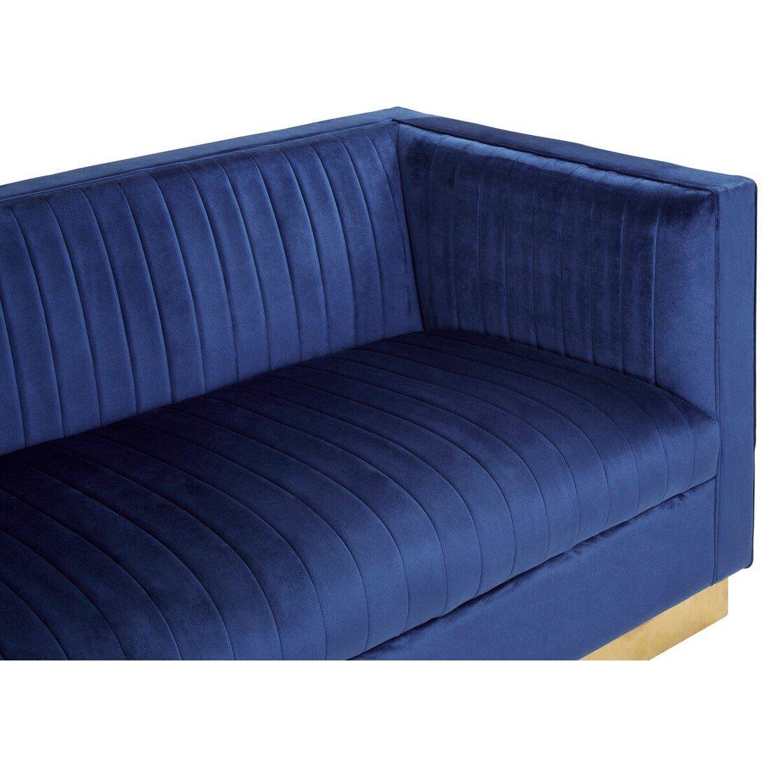 Blue - Interiors by Premier - Opal 3 Seat Deep Blue Sofa - 3