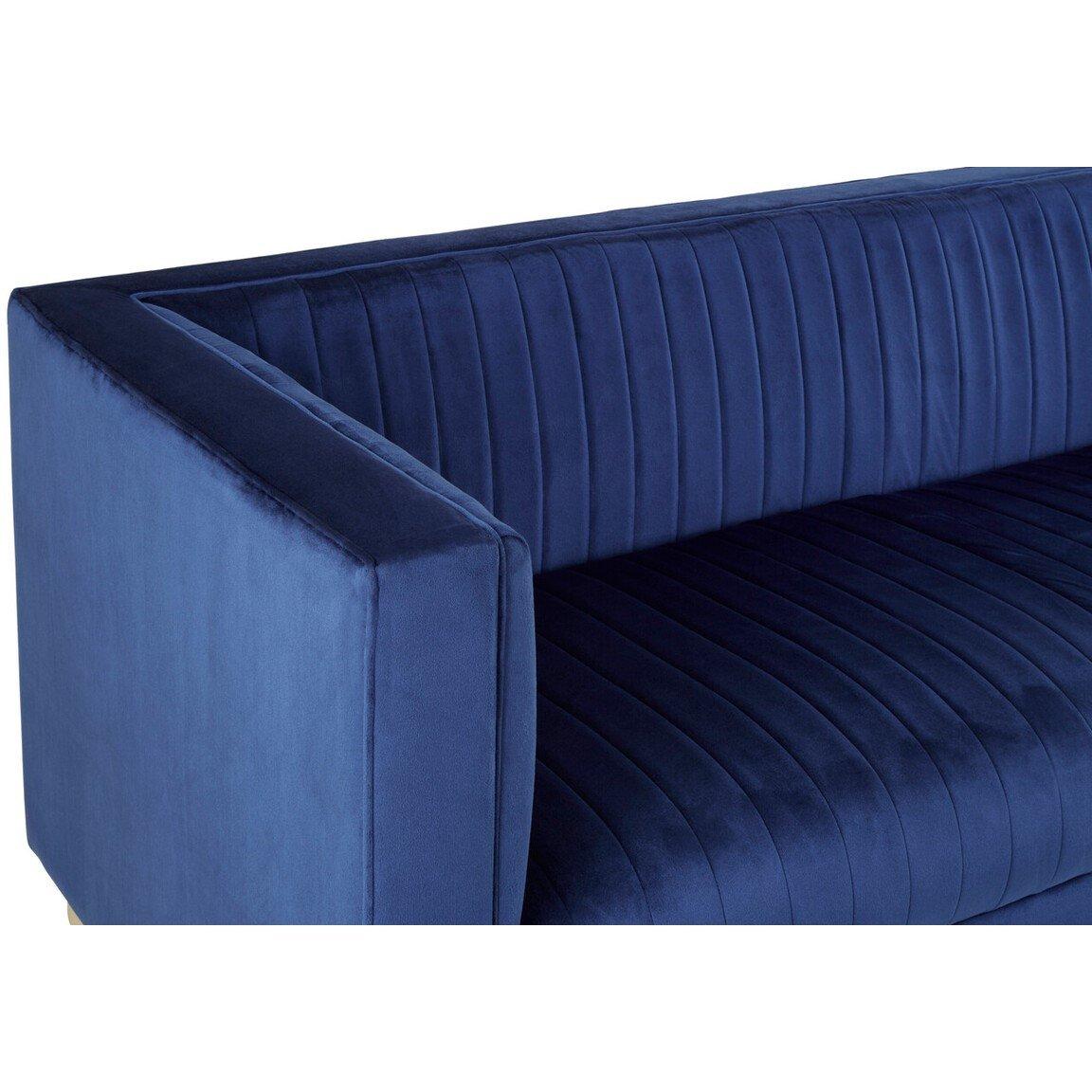 Blue - Interiors by Premier - Opal 3 Seat Deep Blue Sofa - 4