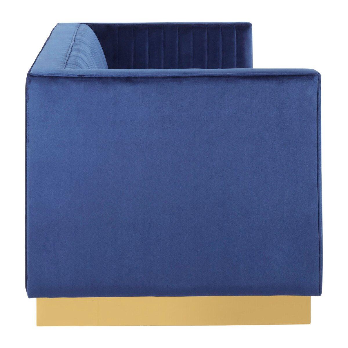 Blue - Interiors by Premier - Opal 3 Seat Deep Blue Sofa - 5