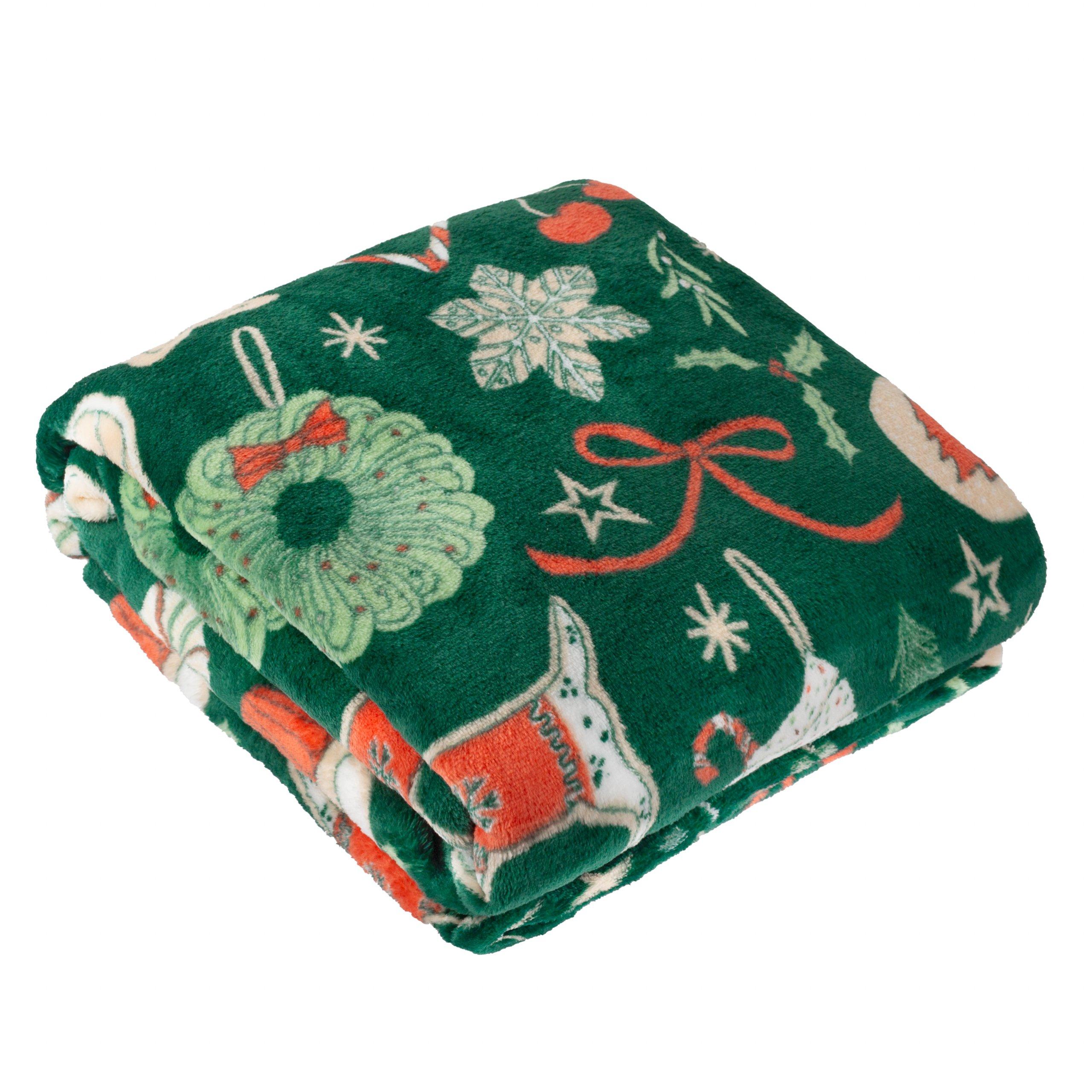 Emerald - Duvet Day - Festive Treats Printed Fleece Throw - 1